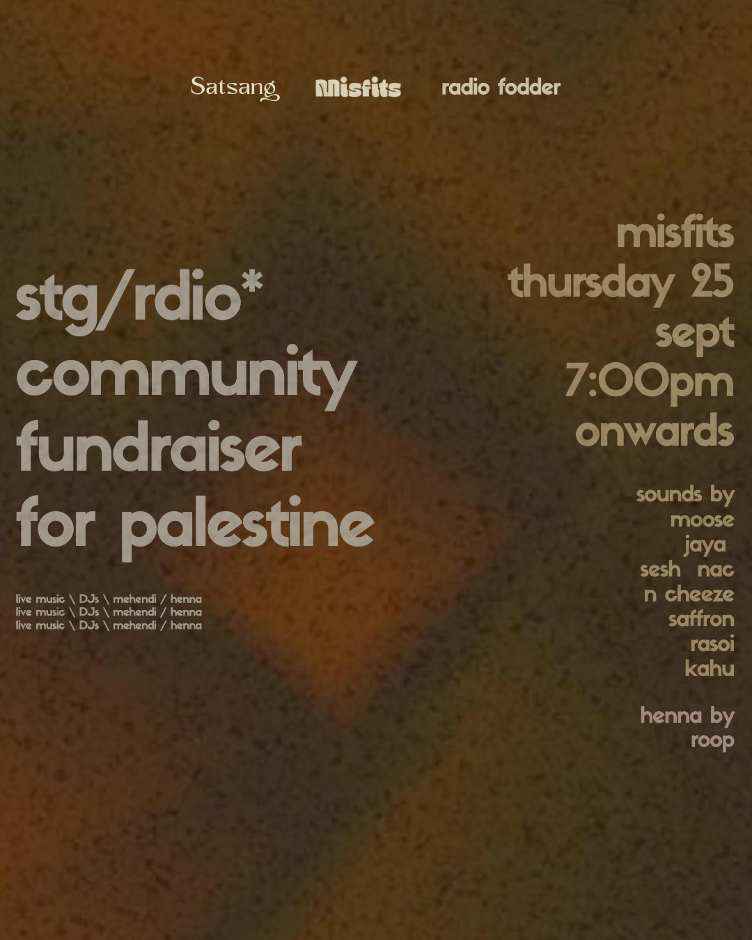 Satsang Palestine Fundraiser
