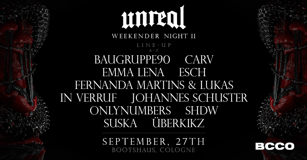 Unreal Weekender Night II x ONLYNUMBERS, CARV, BAUGRUPPE90, In