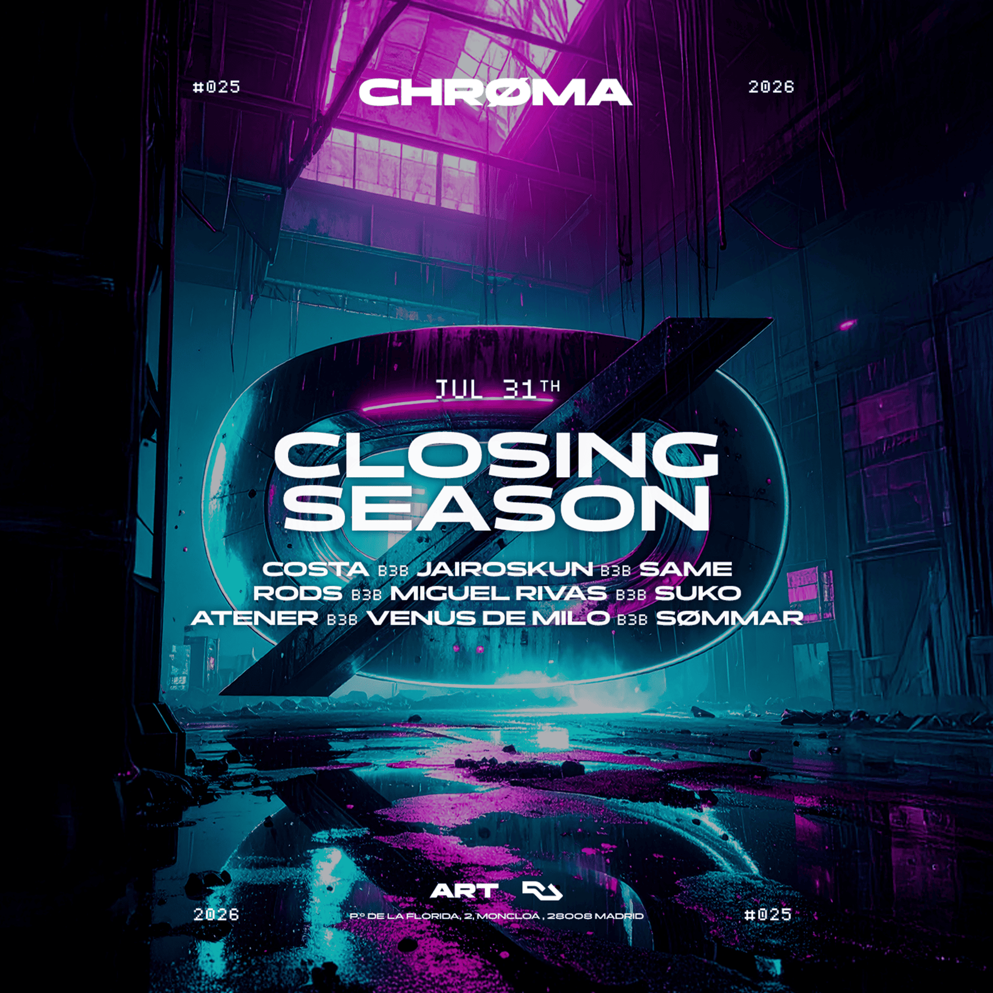 CHRØMA CLOSING SEASON: SPECIAL B3B (FREE TICKETS)