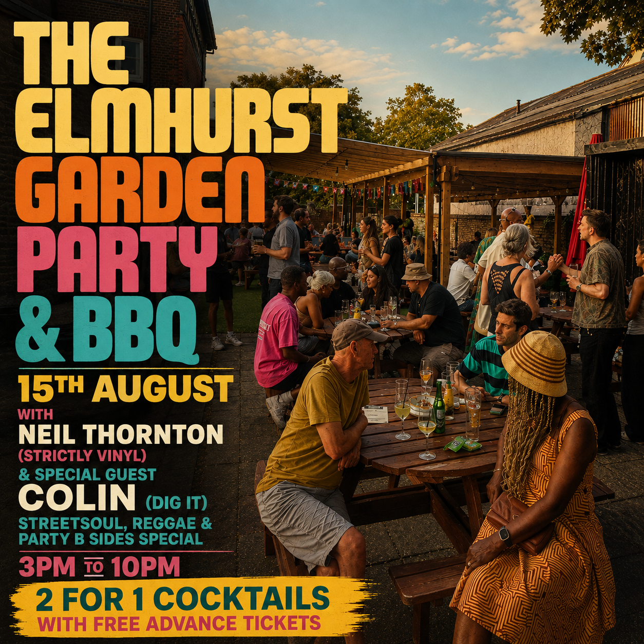 The Elmhurst free Garden Party & BBQ w/ Colin Dig it ++