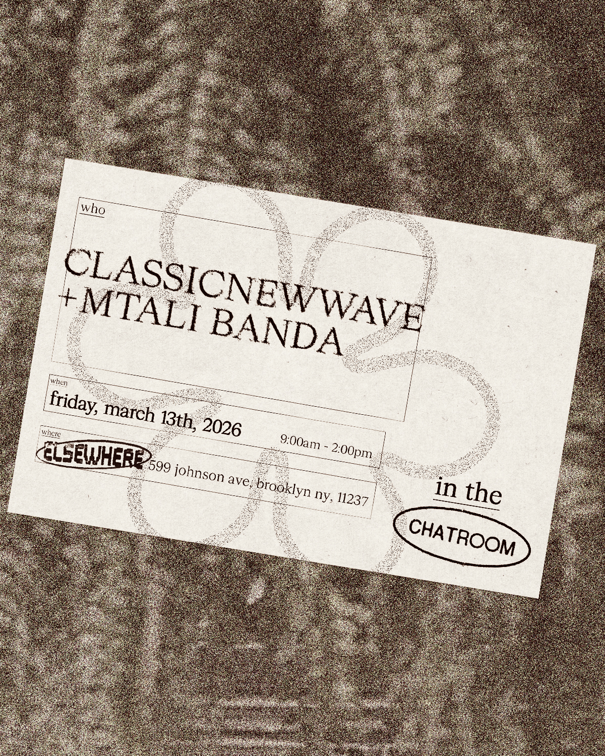 Chatroom: classicnewwave + Mtali Banda