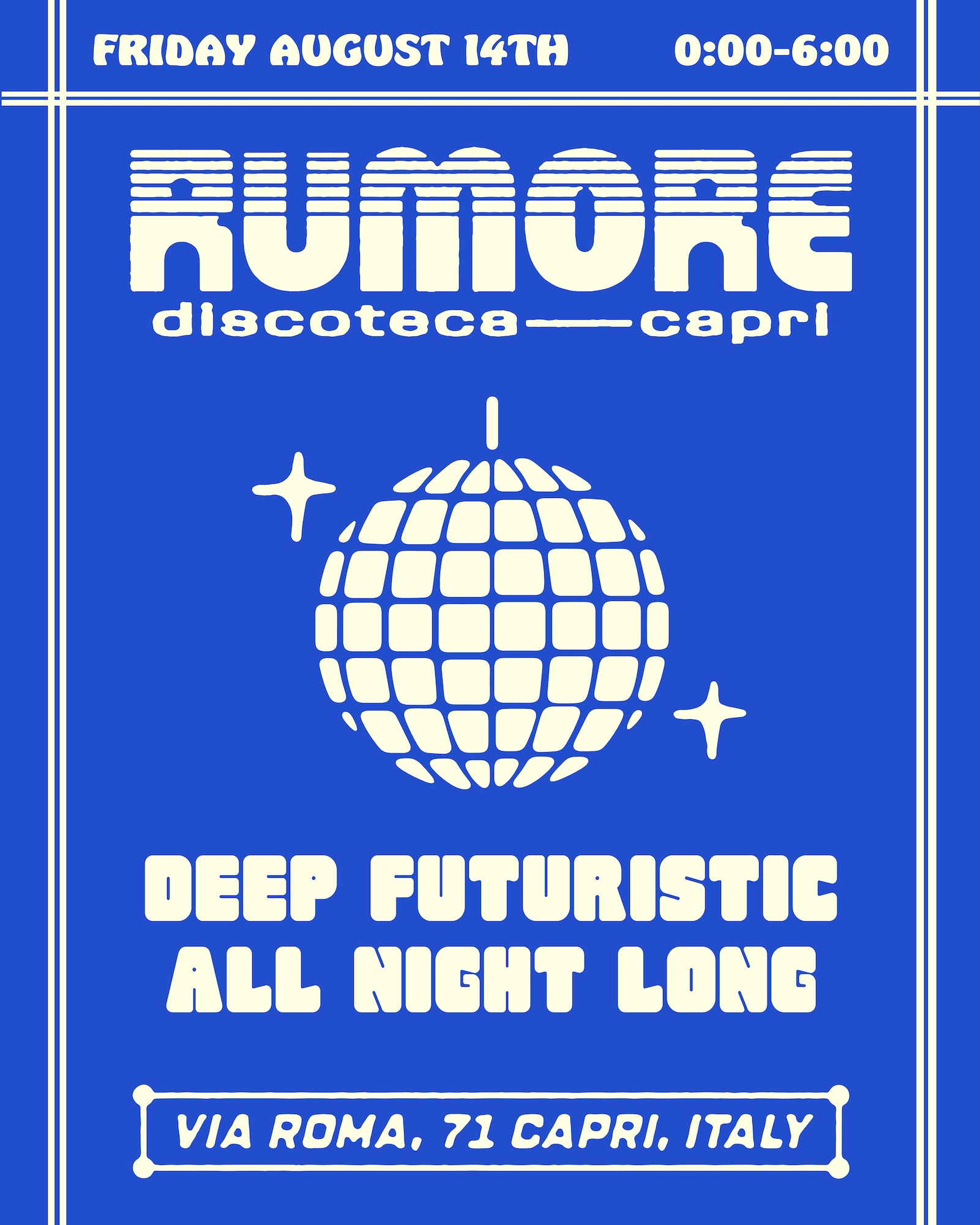 Rumore Season 26 Party N°35 W/ Deep Futuristic