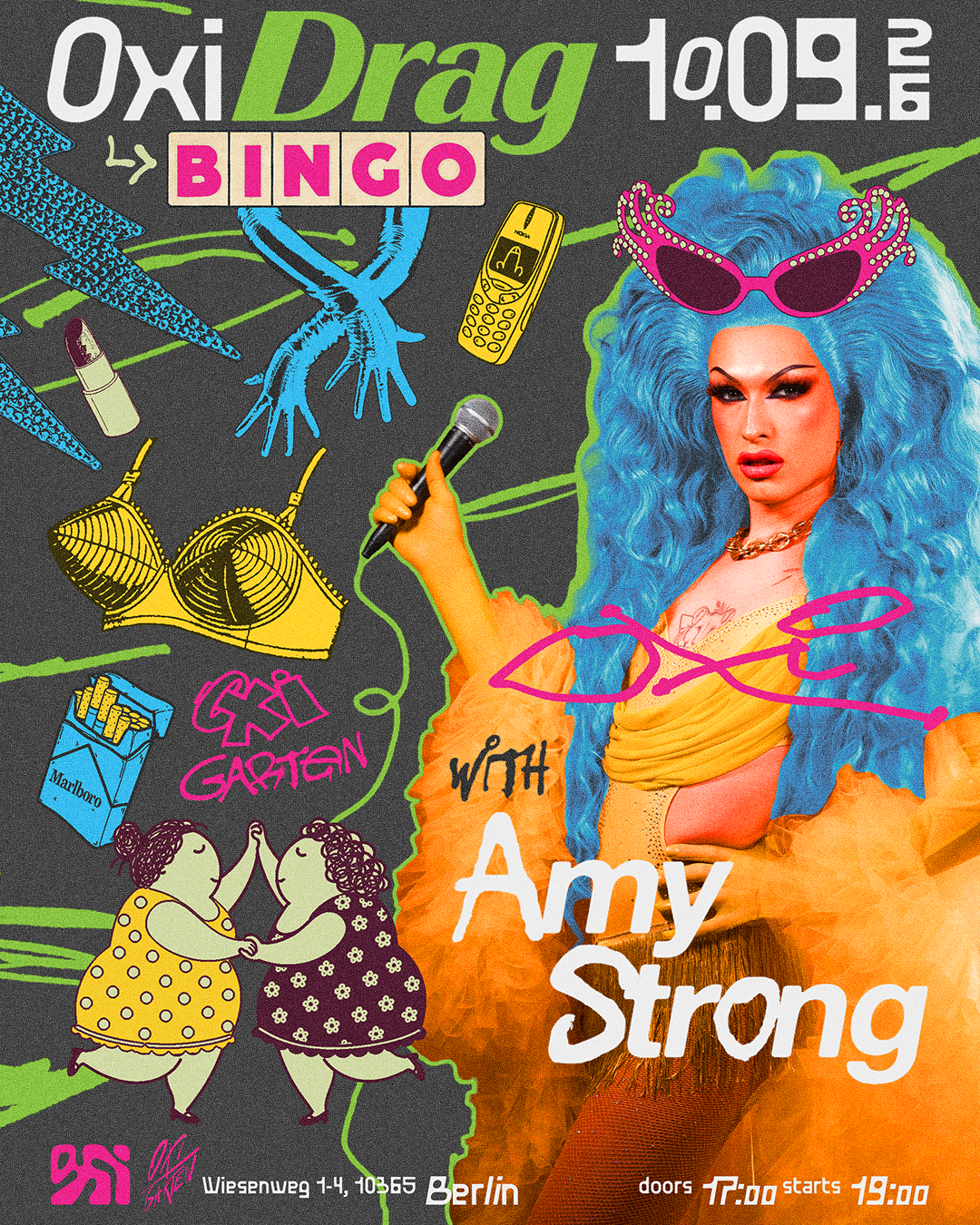 DRAG BINGO with Amy Strong 'FREE ENTRY!' flyer