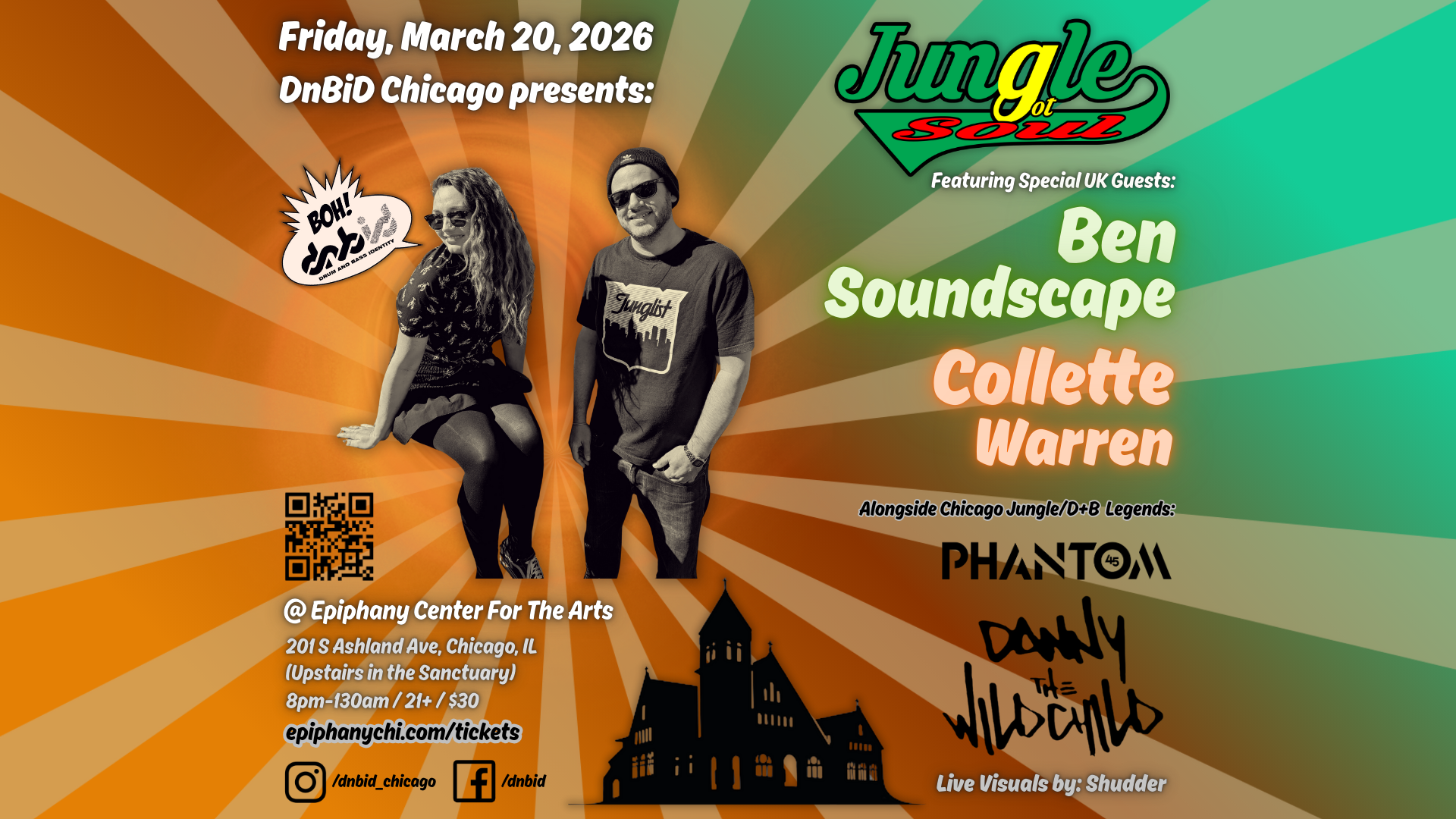 'JUNGLE GOT SOUL' with BEN SOUNDSCAPE + COLLETTE WARREN - PHANTOM 45 - Danny The Wildchild