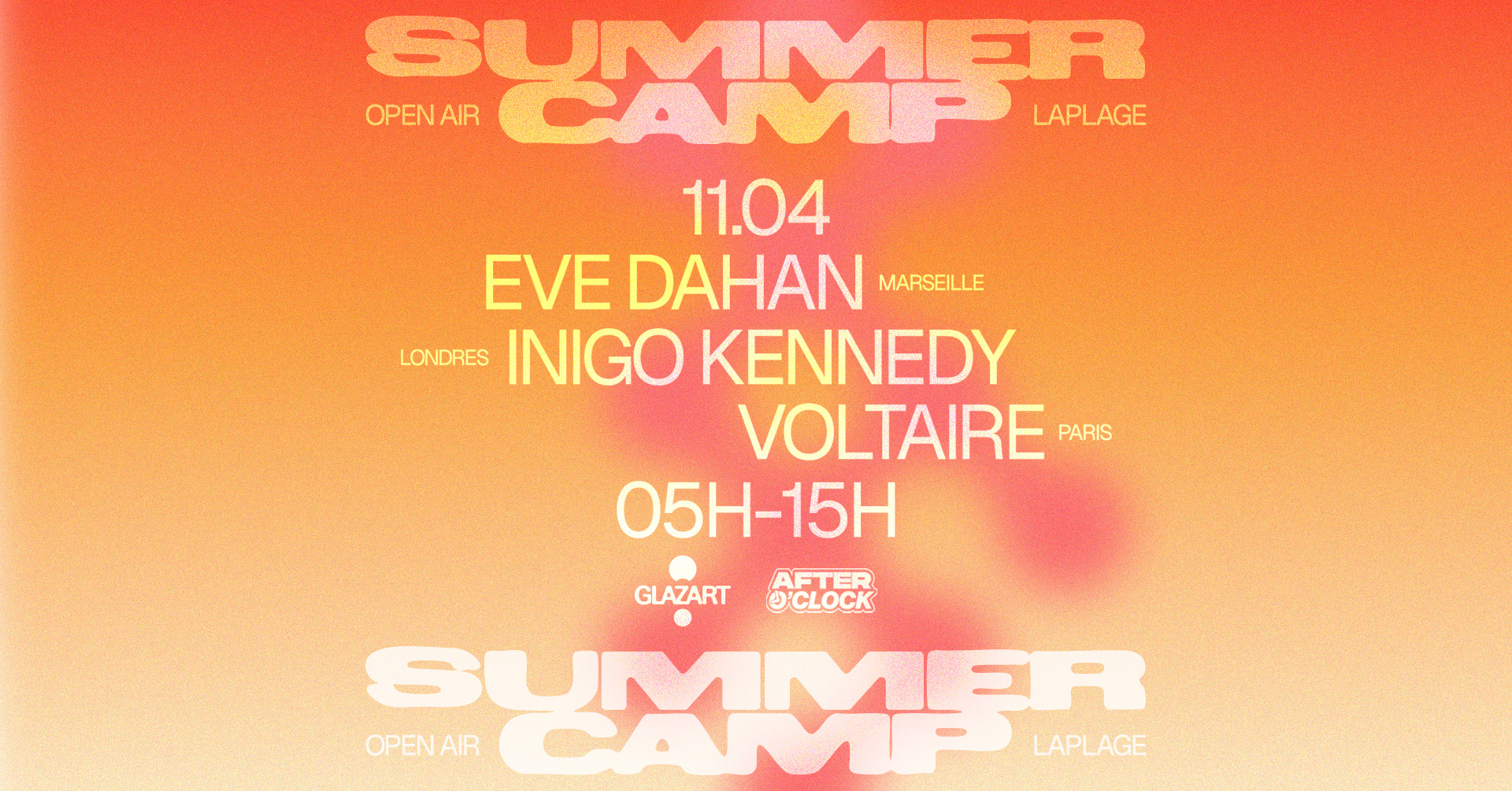 After O'Clock X La Plage Open Air: Inigo Kennedy, Eve Dahan