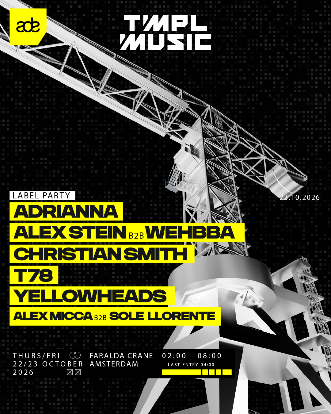 TMPL MUSIC at The Crane: ADE 2026