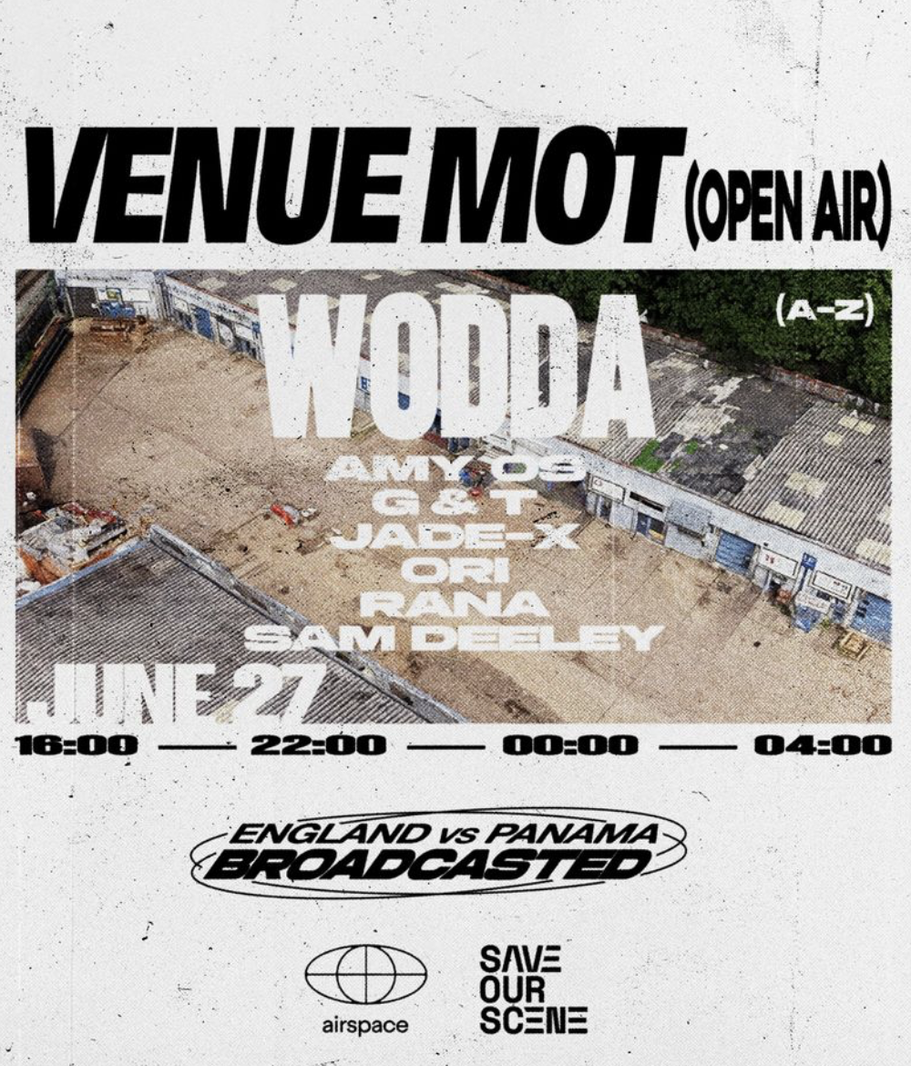 M.O.T Open Air Party + England vs Panama [Airspace x SOS]