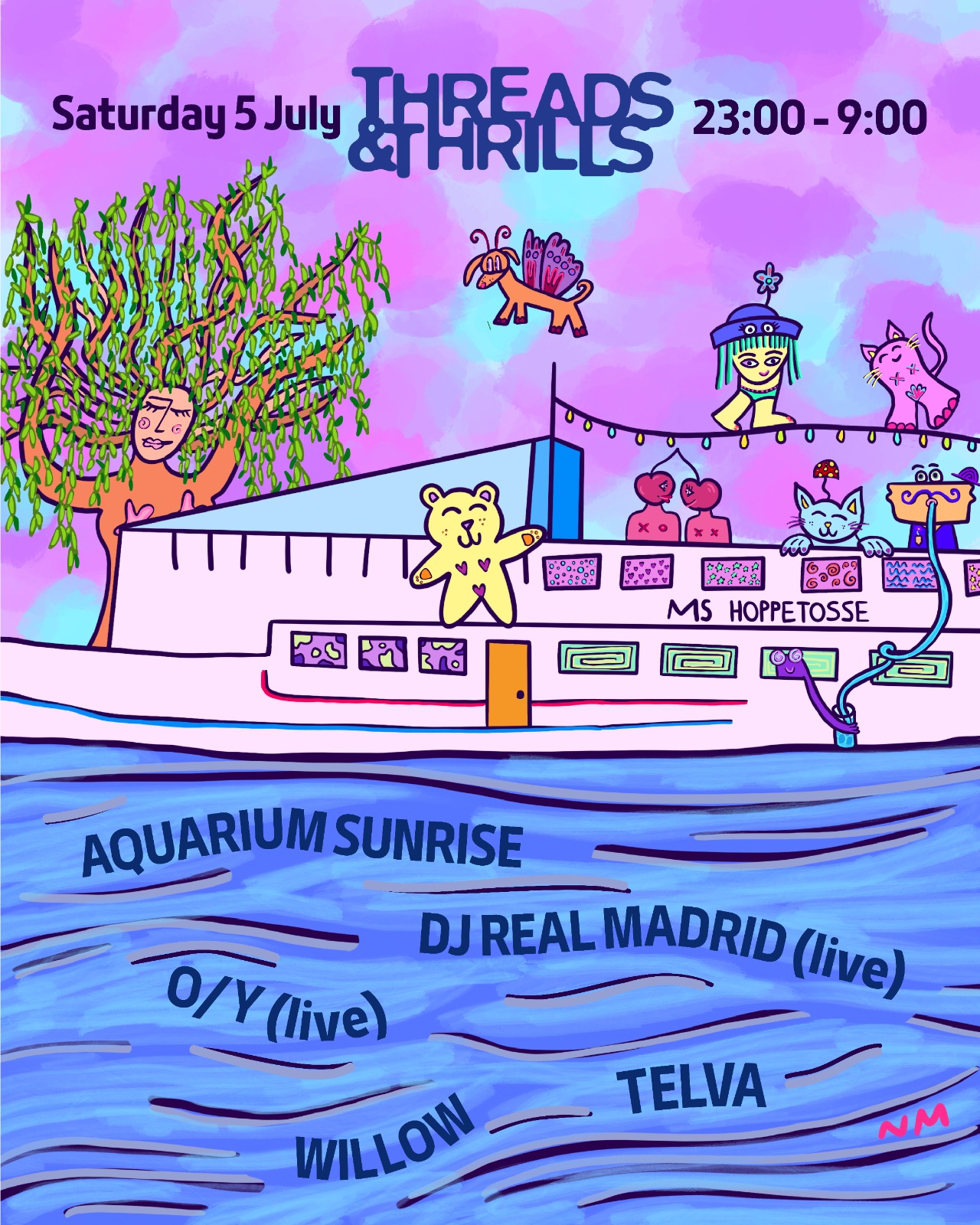 Threads & Thrills: Willow, Telva, O/Y Live, DJ Real Madrid — Hoppetosse, Berlin