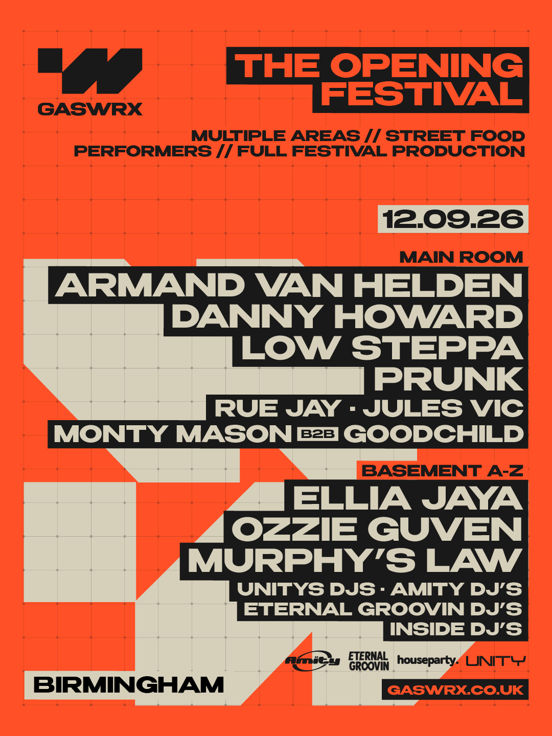 GASWRX Opening ft Armand Van Helden // Danny Howard // Prunk - Gaswrx Birmingham