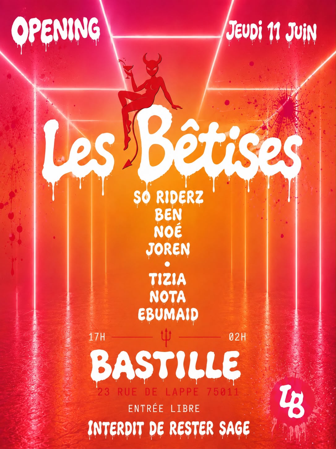 Les Bêtises: Opening week - jeudi 11 juin
