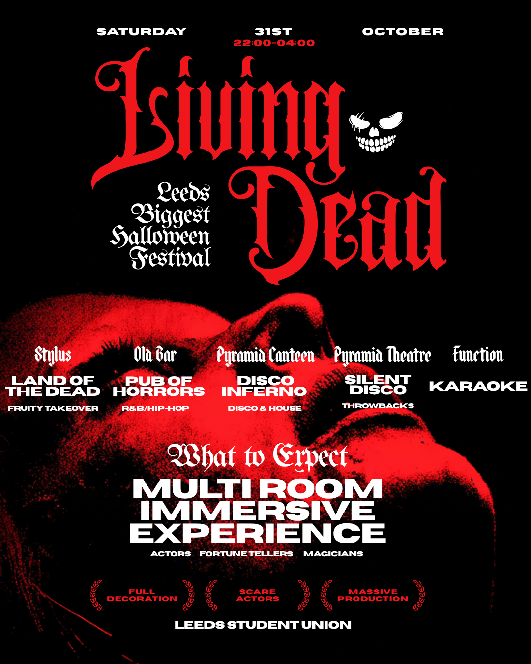 Living Dead Halloween Festival - Leeds at Leeds University Union, Lifton Place; Leeds; LS2 9JT; United Kingdom