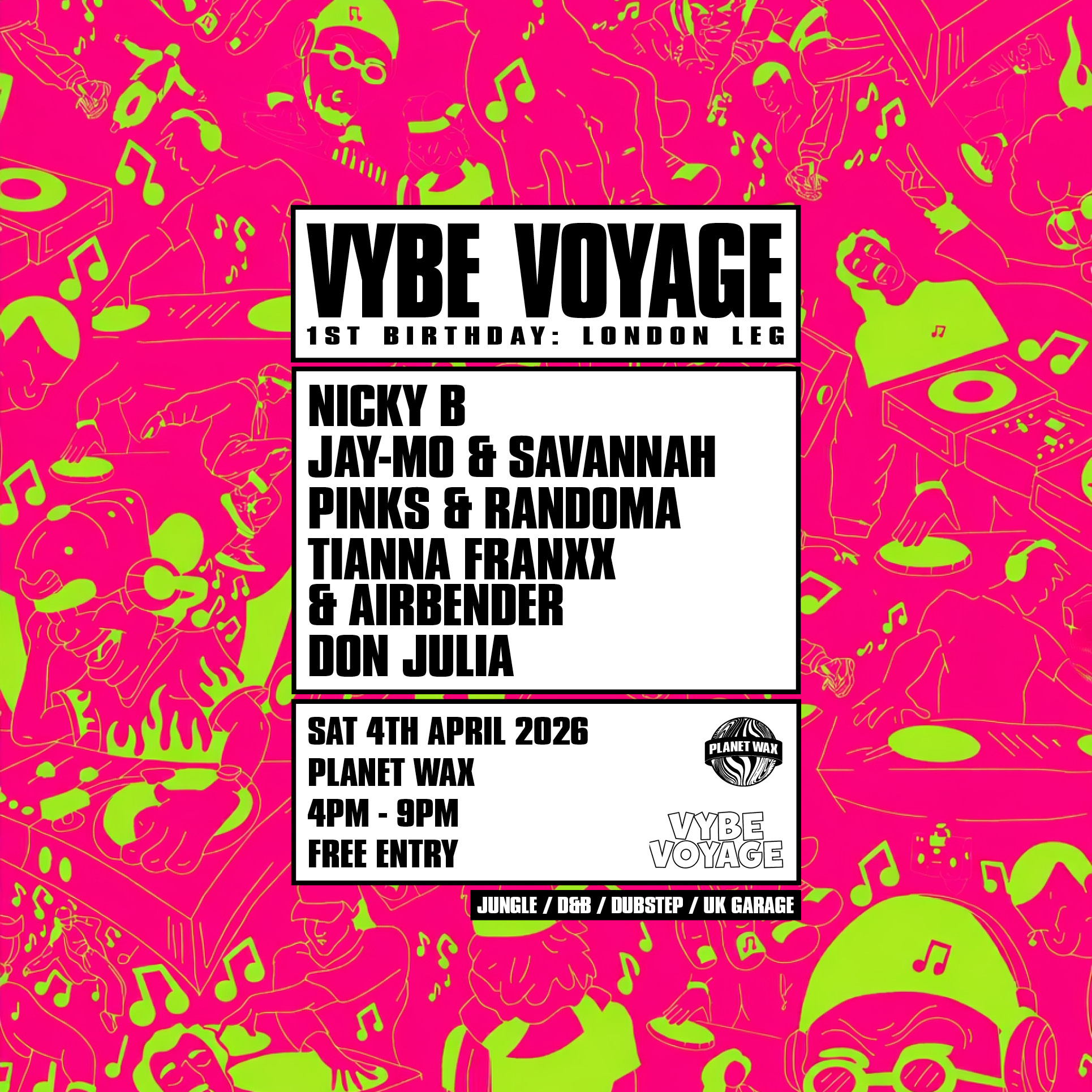 Vybe Voyage 1st Birthday: London Leg