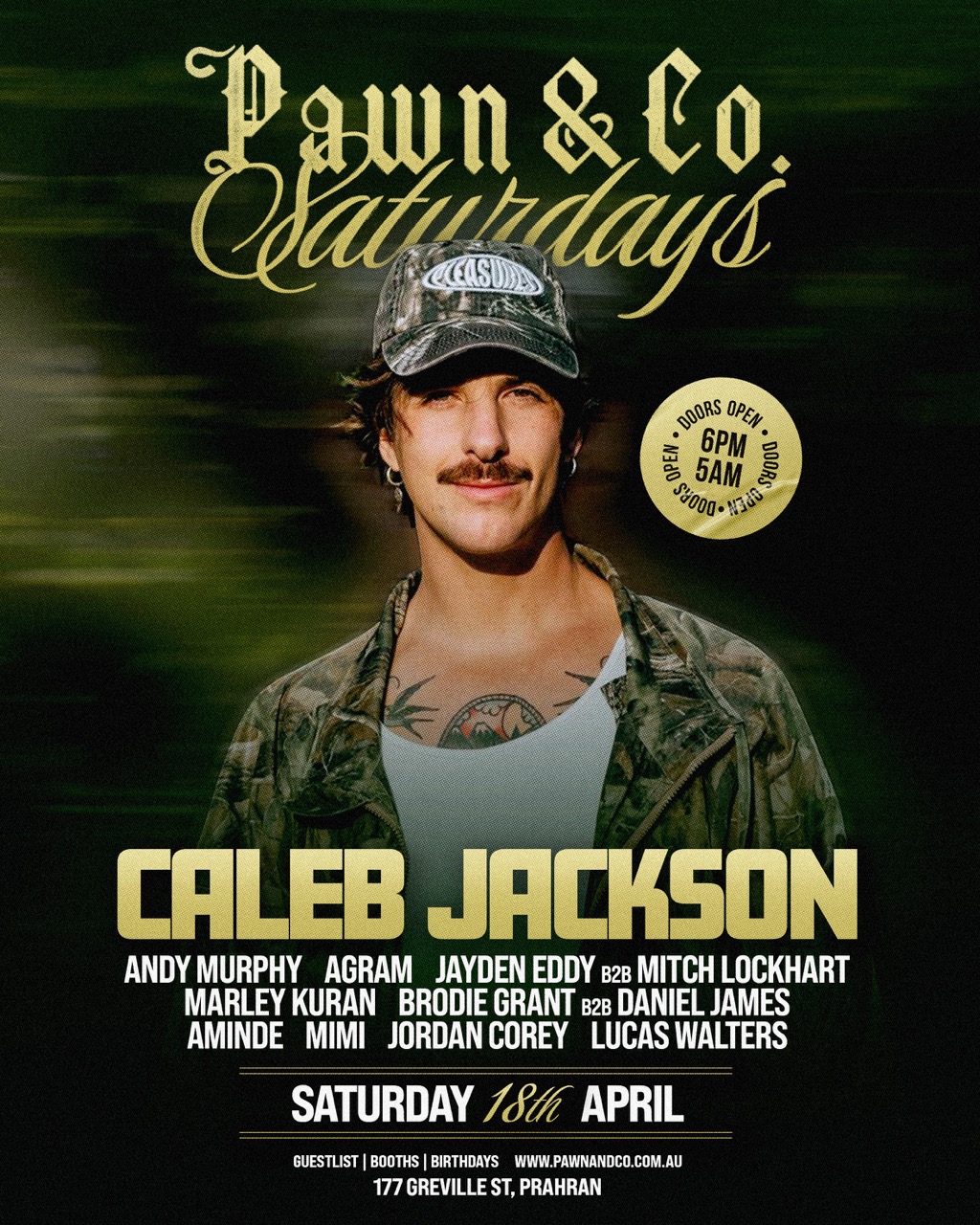CALEB JACKSON - Pawn & Co. - MELB EXCLUSIVE [this sat]