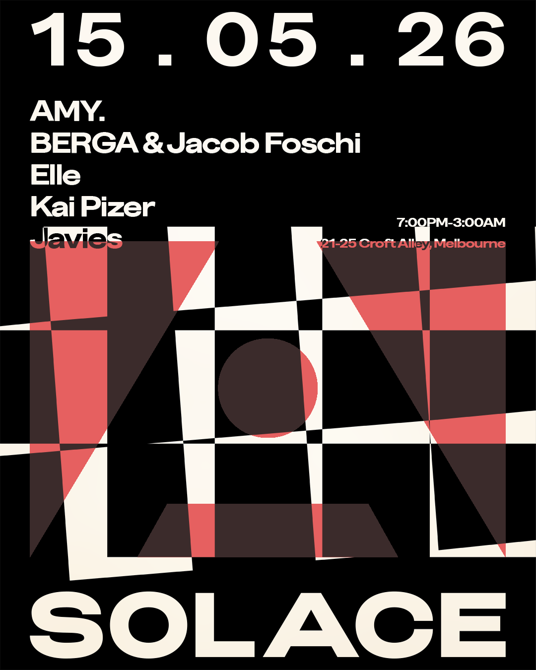 Solace Invites AMY. BERGA & Jacob Foschi, Kai Pizer, Javies, Elle