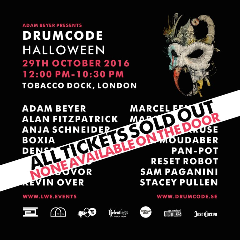tobacco dock london halloween Adam Beyer presents Drumcode Halloween at Tobacco Dock, London