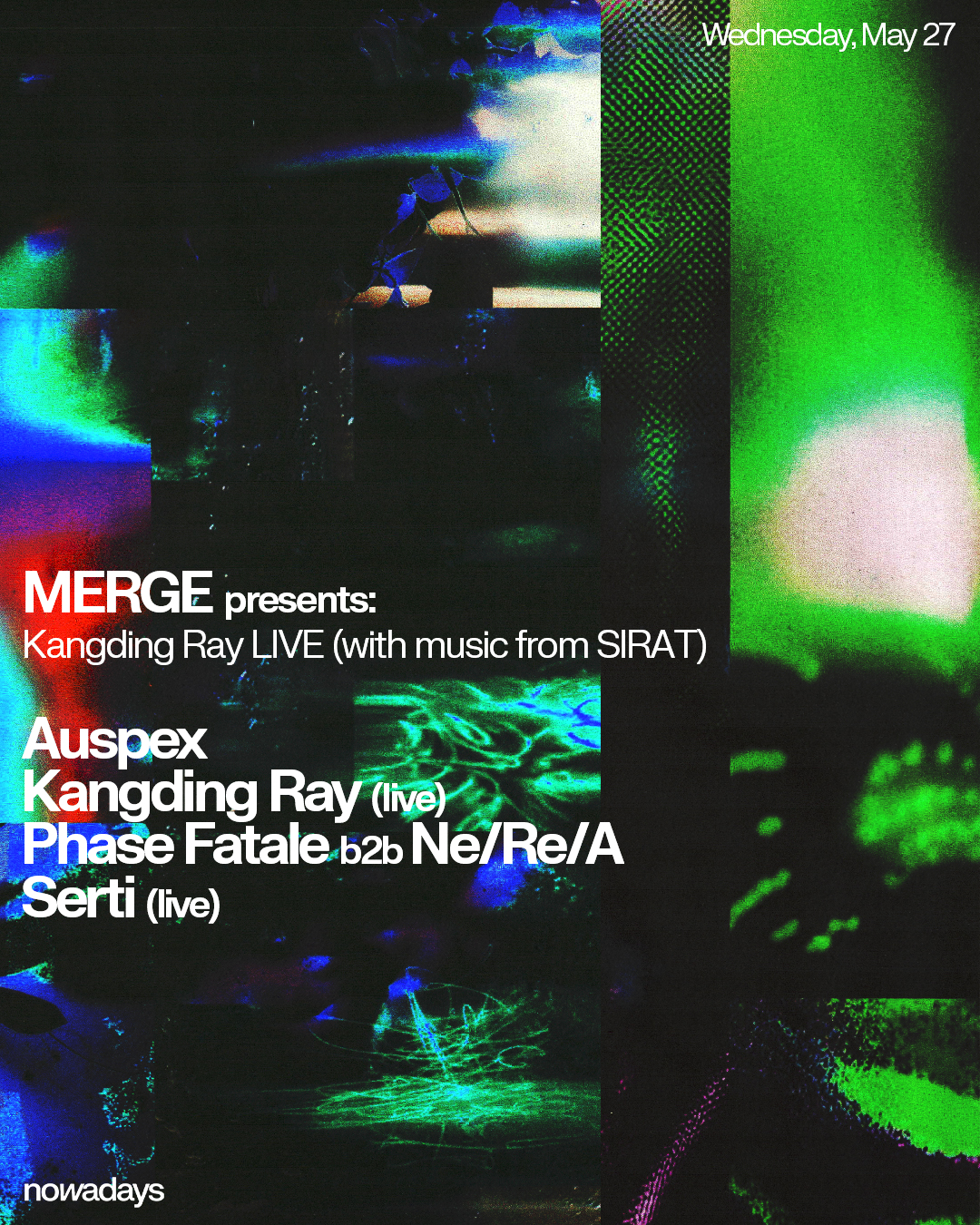 MERGE presents Kangding Ray LIVE (with music from SIRĀT)