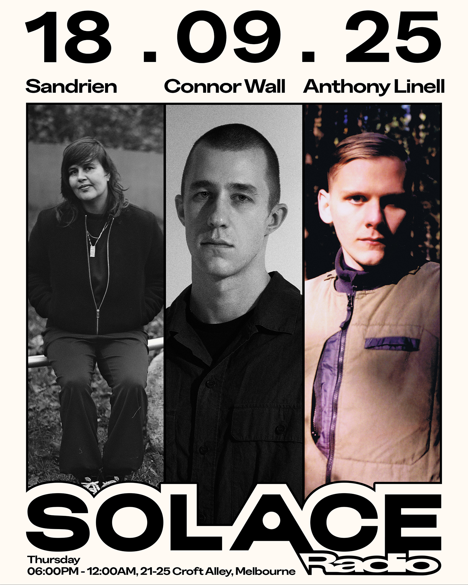 Solace Radio W/ Anthony Linell, Connor Wall & Sandrien