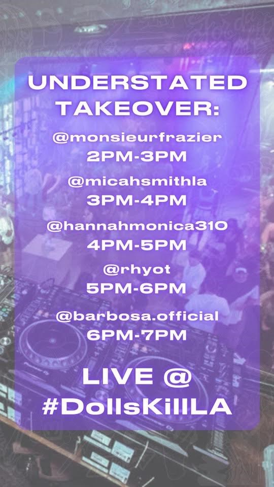 Understated Takeover  flyer