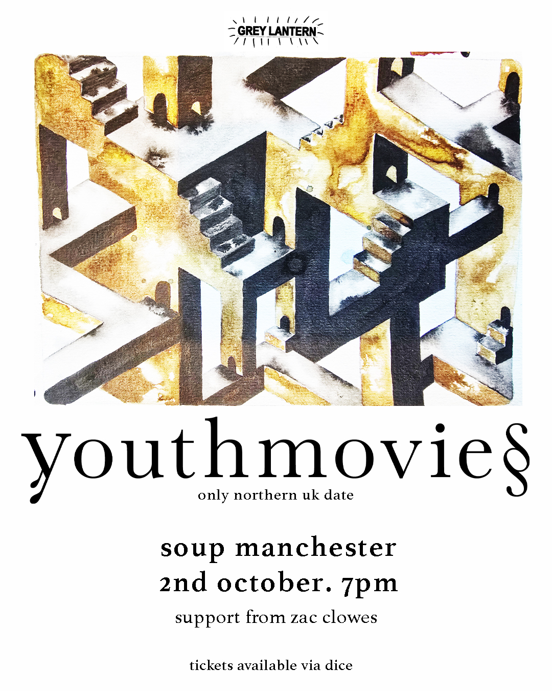 Grey Lantern presents: Youthmovies / Zac Clowe at Soup, Manchester