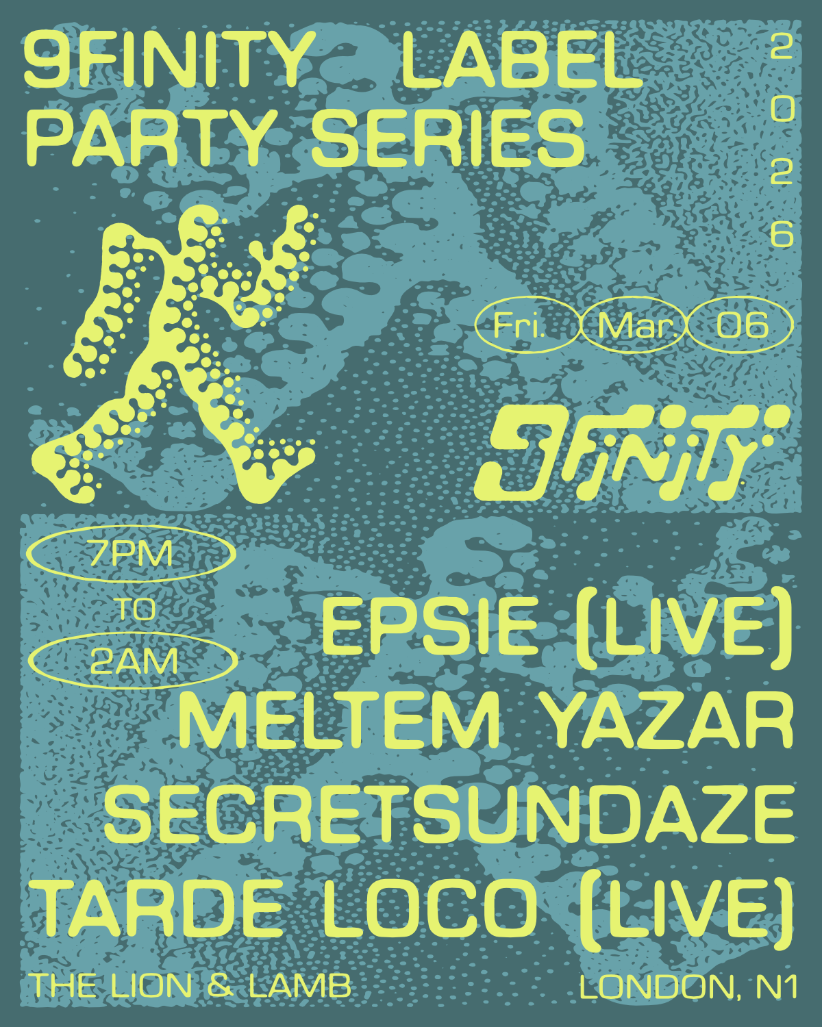 Secretsundaze presents: 9FINITY with EPSIE (live), Meltem Yazar and Tarde Loco (live)