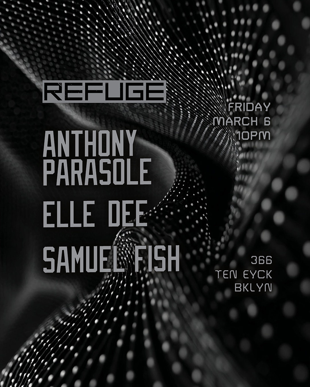Refuge Special Showcase with Anthony Parasole, Elle Dee and Samuel Fish