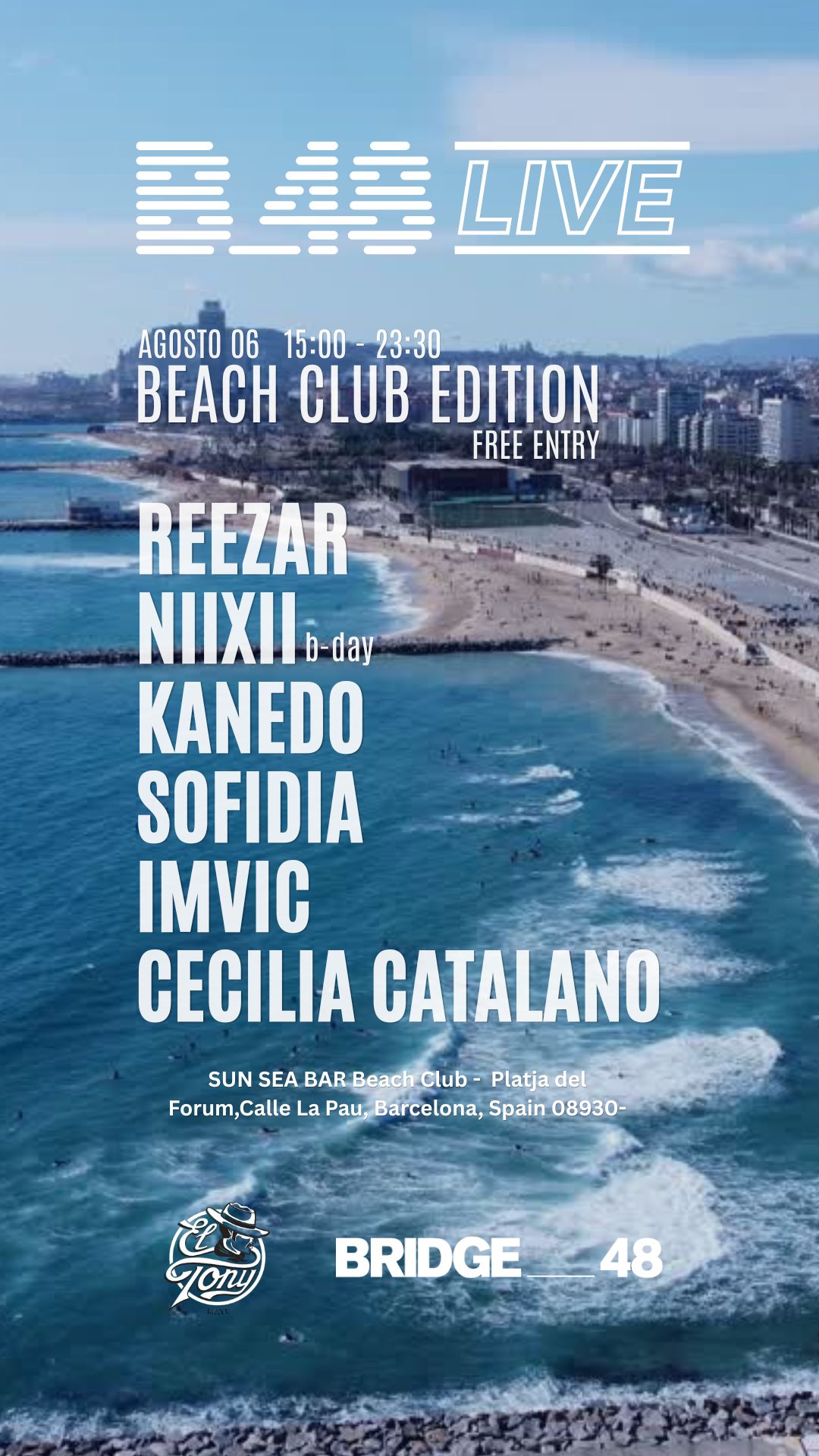 B48 live - Beach Club Edition (FREE ENTRY)