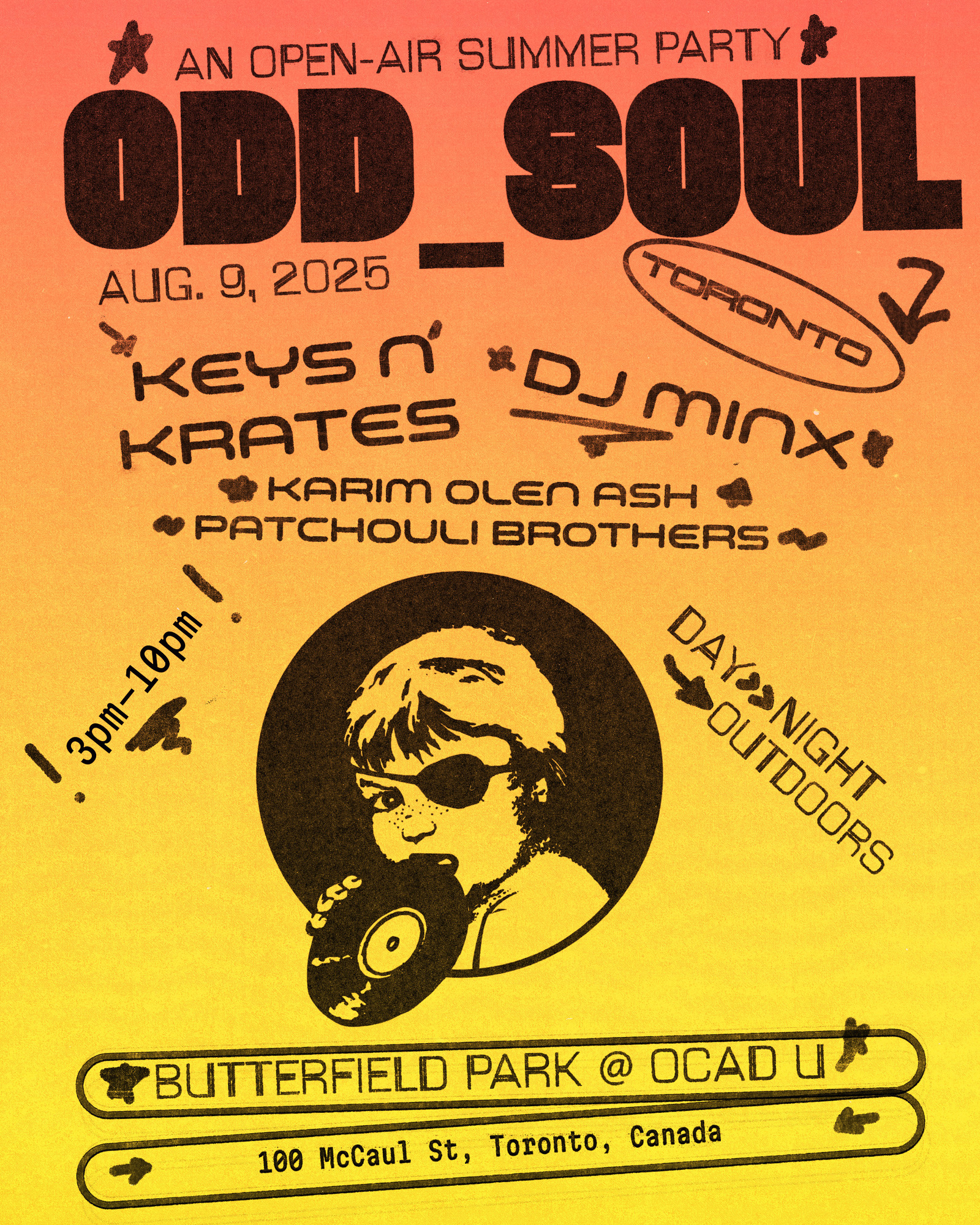 ST x OCAD ODD SOUL: Open Air Summer Party - Keys N Krates, DJ Minx