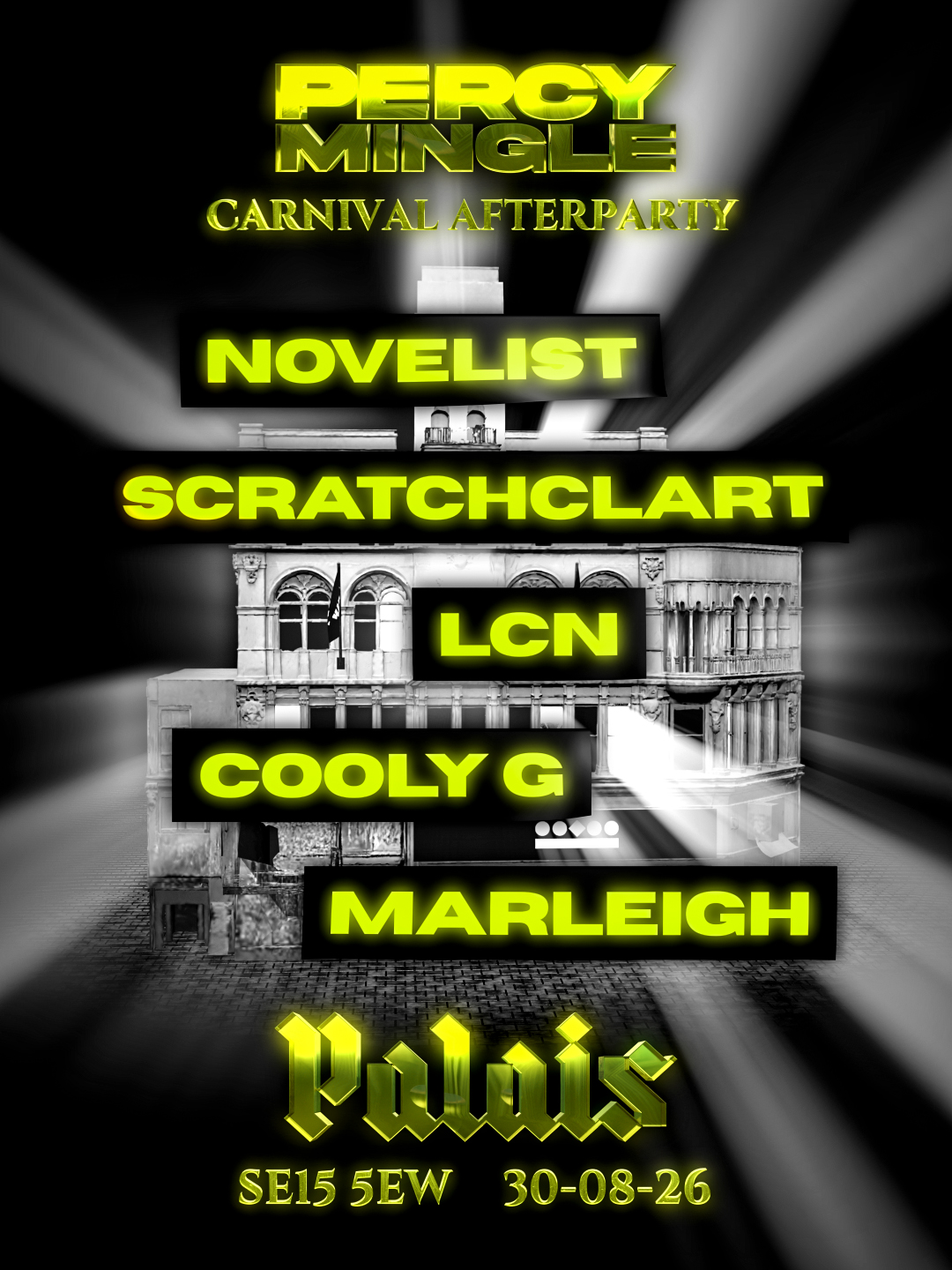 Percy Mingle Carnival Afterparty: Novelist, Scratcha DVA, LCN, Cooly G, Marleigh - Palais