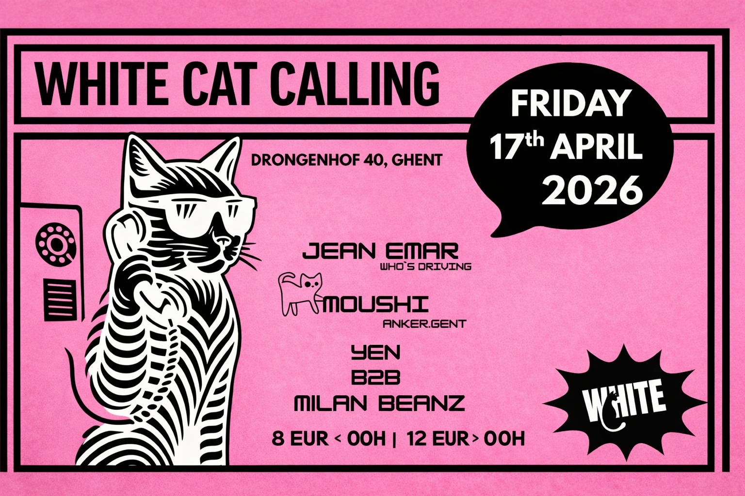 White Cat Calling - Jean Emar // Moushi // Yen B2B Milan Beanz