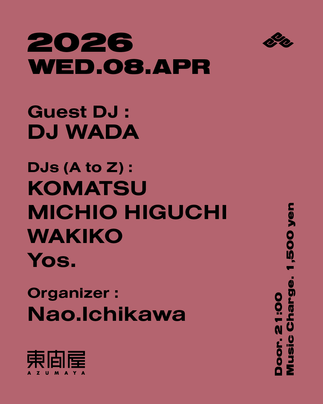 DJ Wada / Komatsu / MICHIO HIGUCHI / WAKIKO / Yos. / Nao.Ichikawa