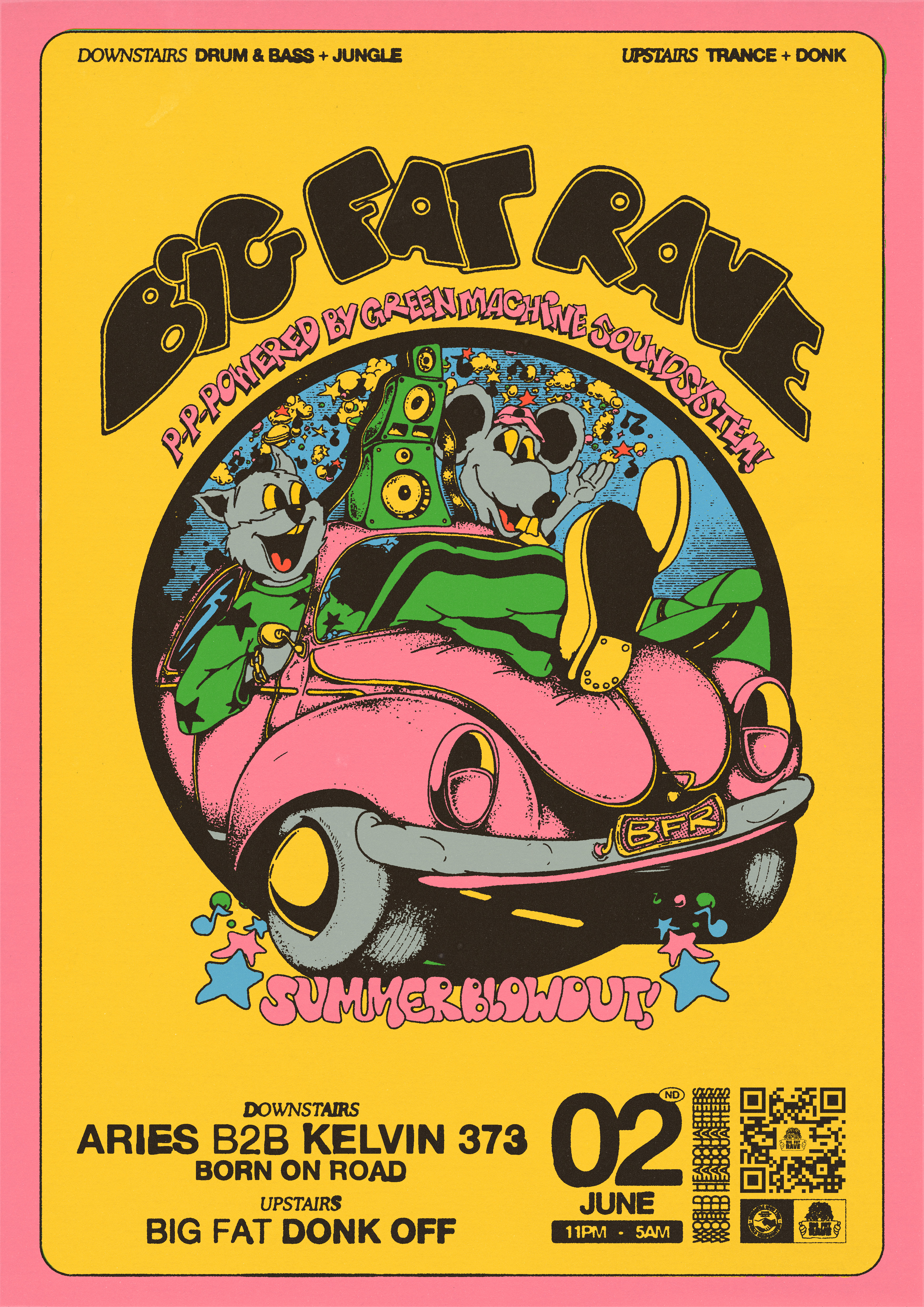 Big Fat Rave SEASON FINALE: ARIES B2B KELVIN373 - BIG FAT DONK OFF - GREEN  MACHINE SOUNDSYSTEM at World Headquarters, Newcastle