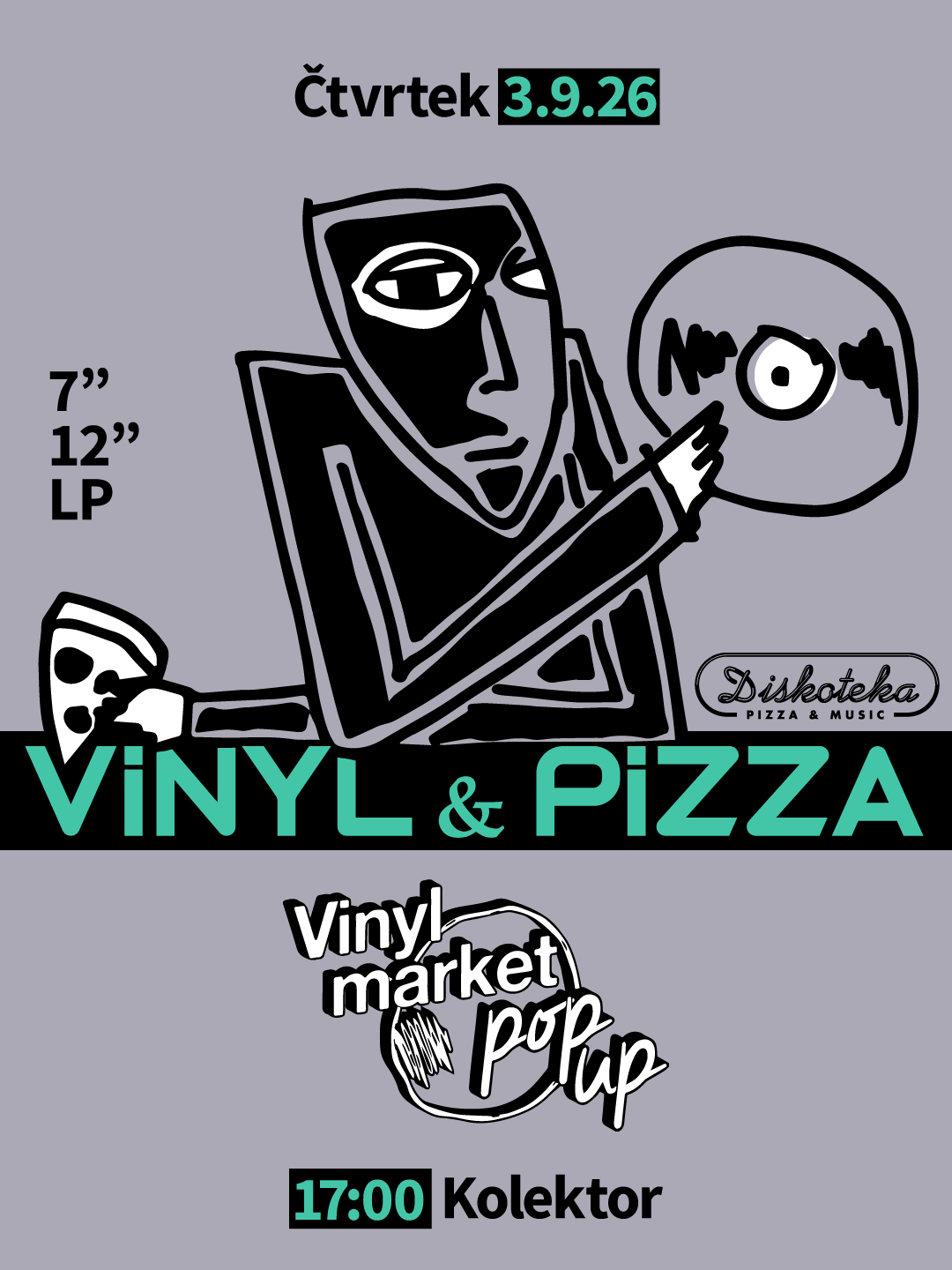 Vinyl market pop-up & Pizza Diskoteka