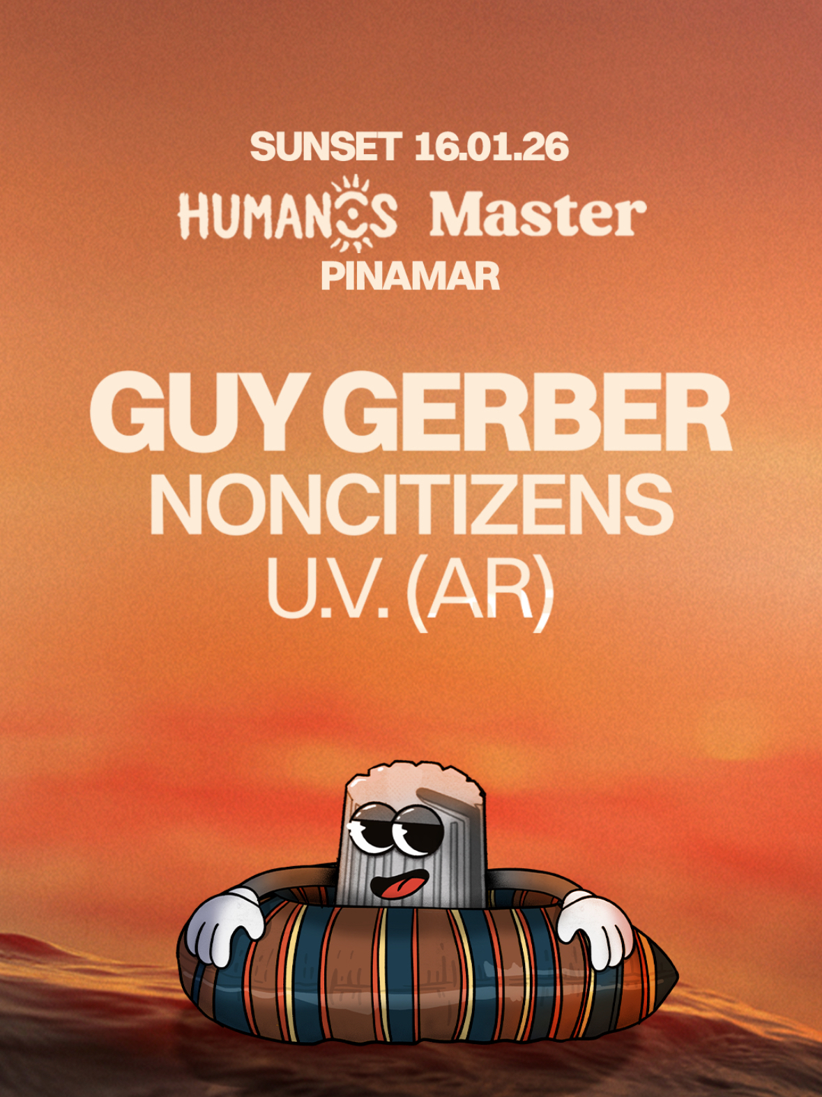 MASTER x SOMOS HUMANOS Pres. Guy Gerber, Noncitizens, U.V. (AR)