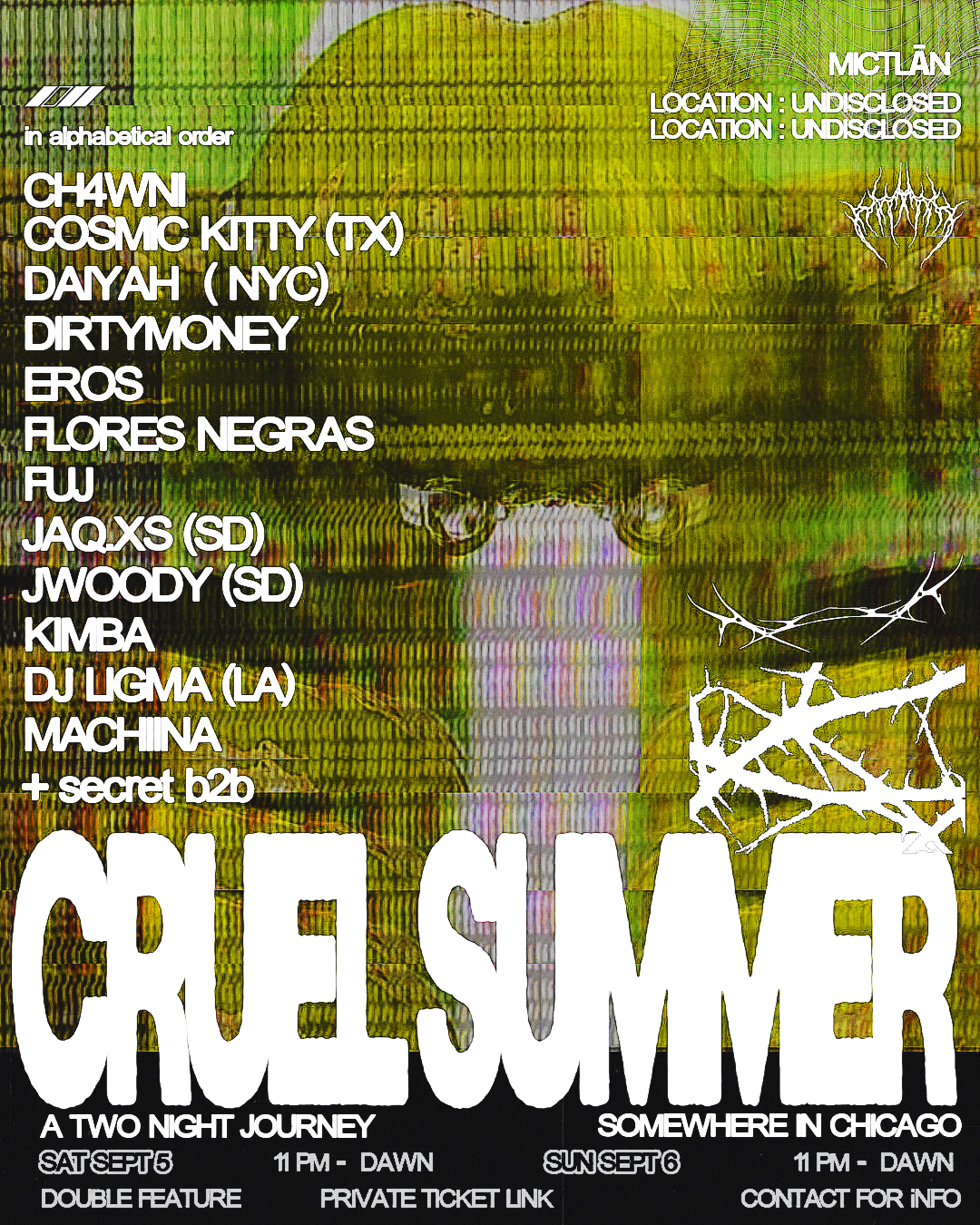 CRUEL SUMMER - day 1 at TBA, Chicago · Tickets