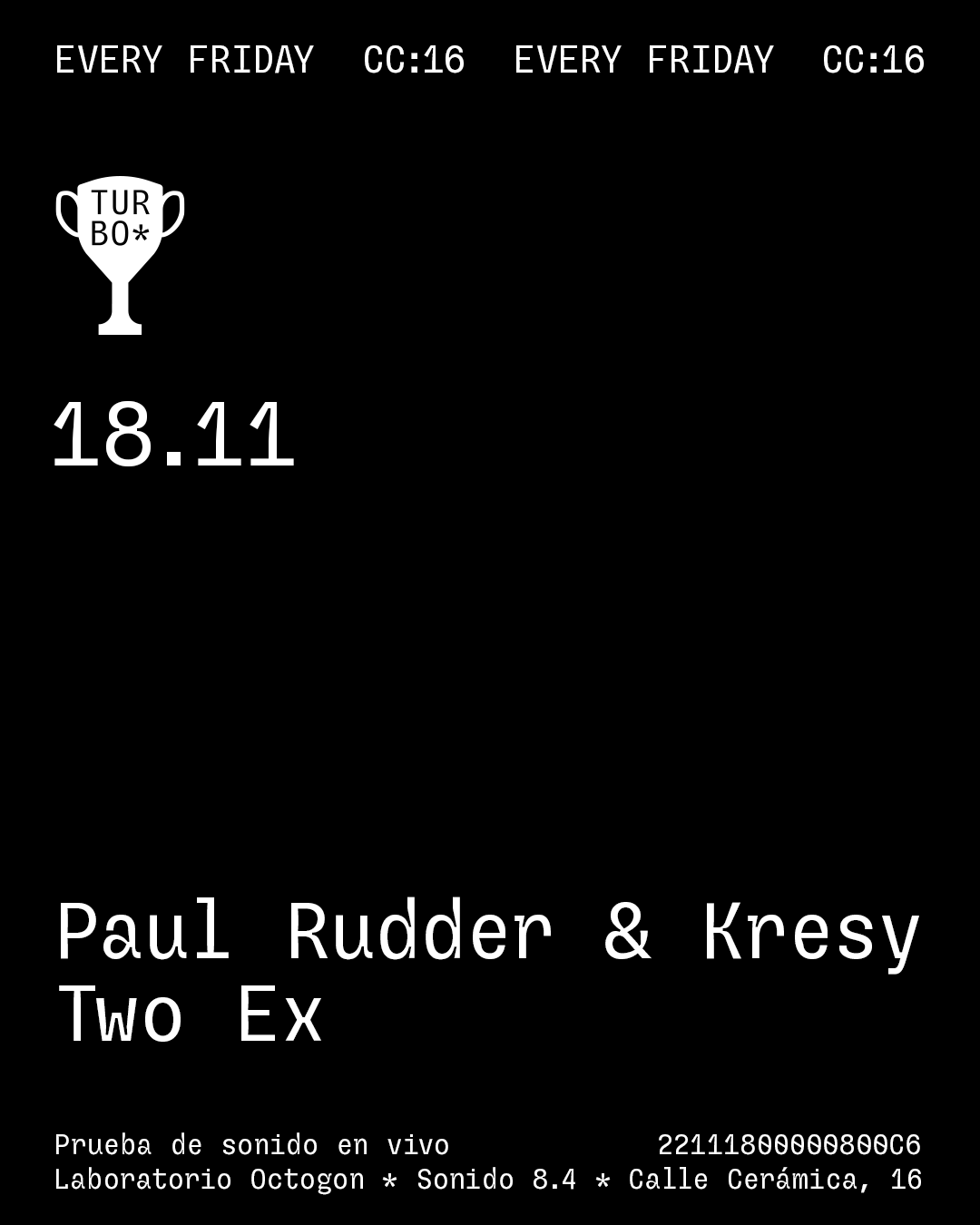 Paul Rudder event flyer