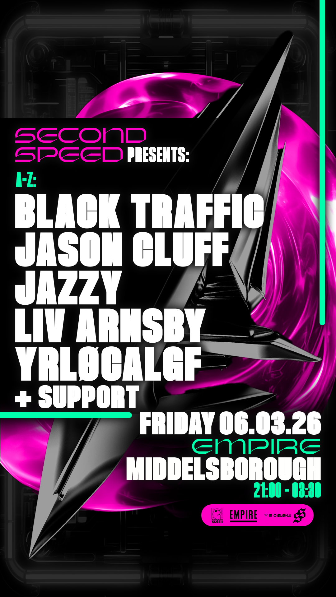 Second Speed: Jazzy, Jason Cluff, Black Traffic + more