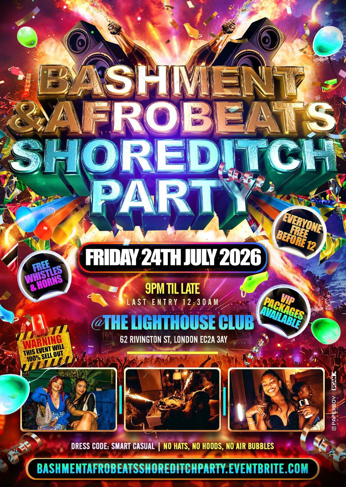Bashment & Afrobeats Shoreditch Party - Everyone Free Before 12AM