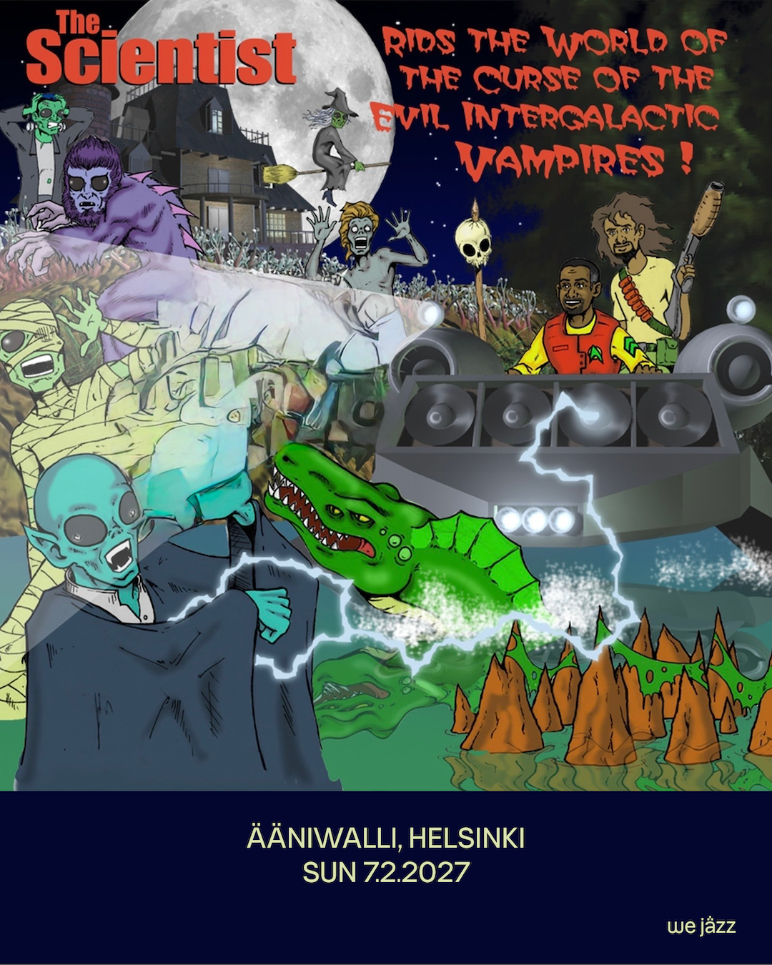 Scientist - 'Rids The World Of The Evil Curse Of The Vampires' flyer