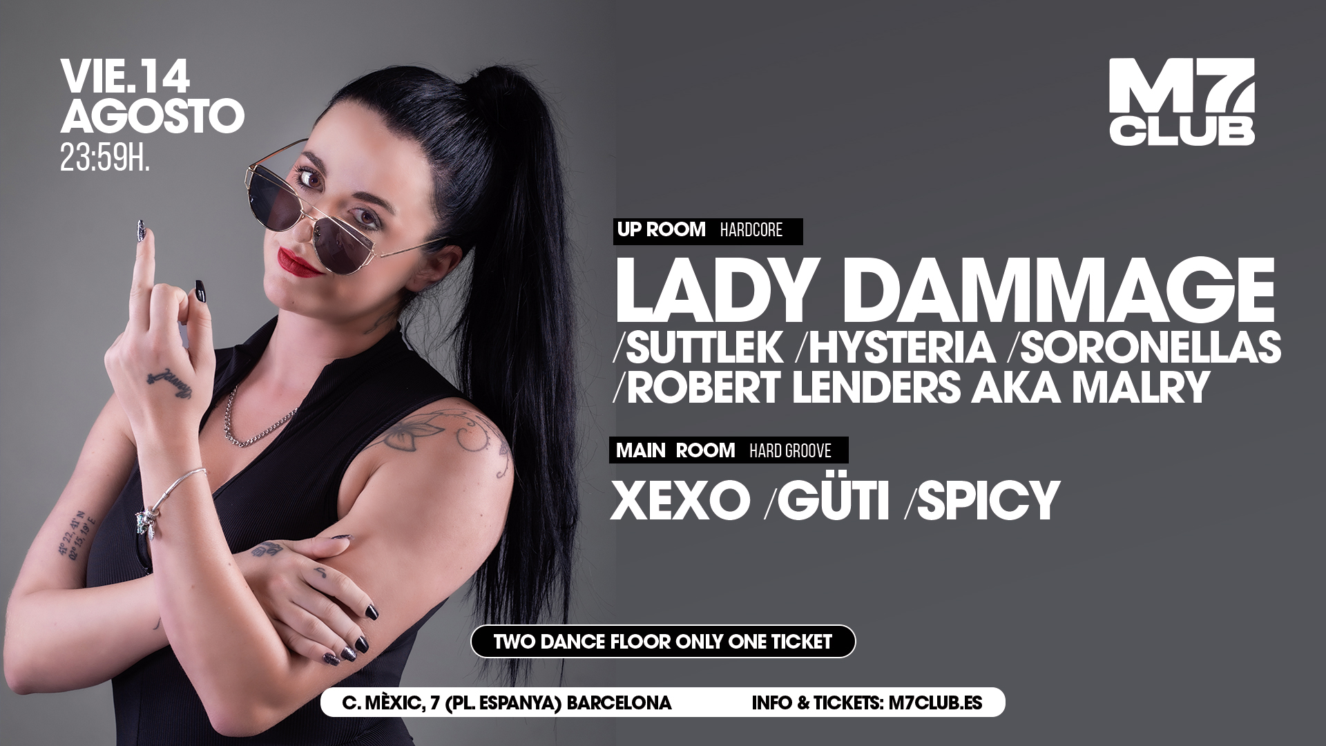 Lady Dammage, SuttleK, Hysteria, Sonorellas, Robert Lenders aka Malry, Xexo, Güti & Spicy