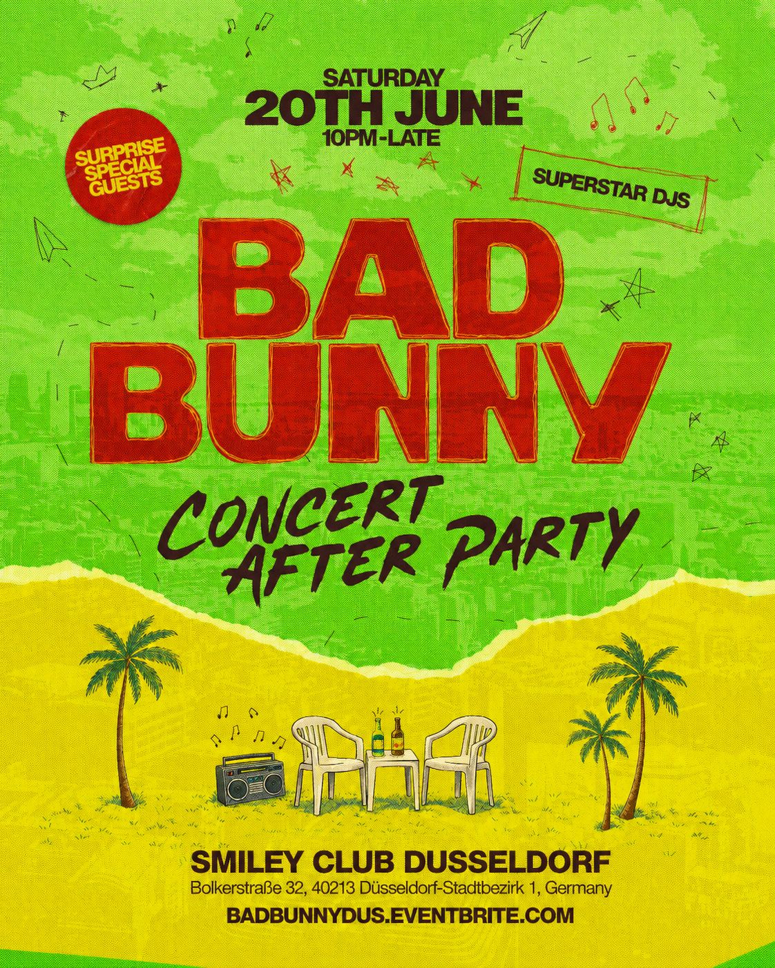 BAD BUNNY AFTER PARTY - DÜSSELDORF — Smiley Club Dusseldorf, Düsseldorf
