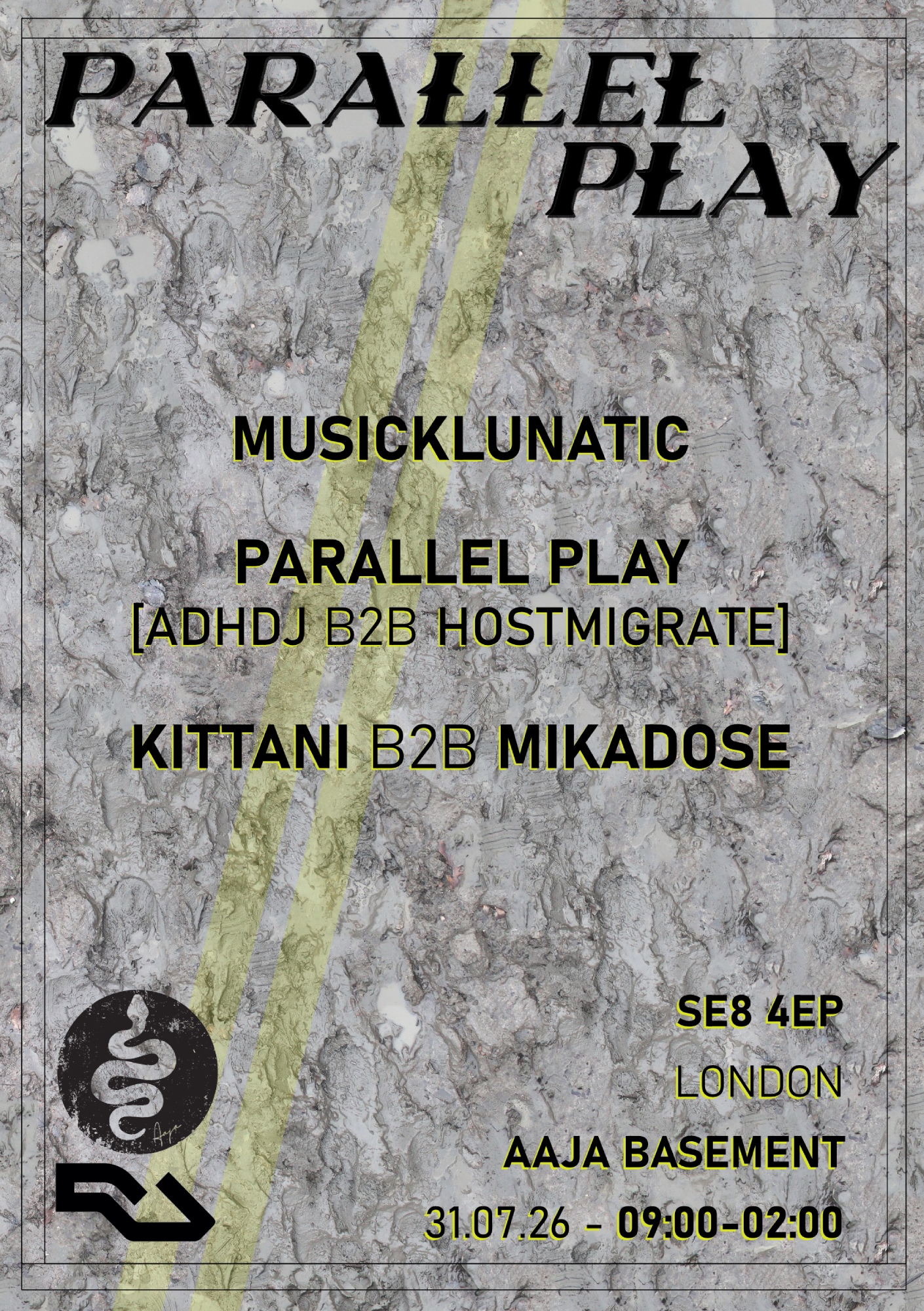 Parallel Play - MUSICKLUNATIC, ADHDJ b2b Hostmigrate, Kittani b2b Mikadose