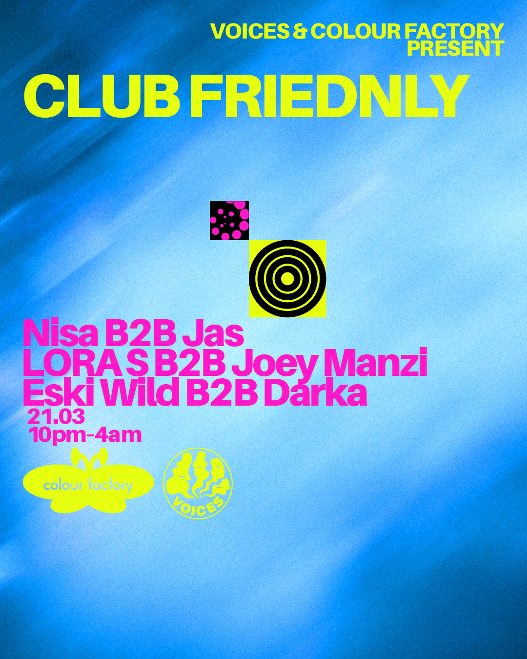 Voices Radio x Colour Factory: A Club Friendly Free Party (Jungle, Garage, Bass, Grime)