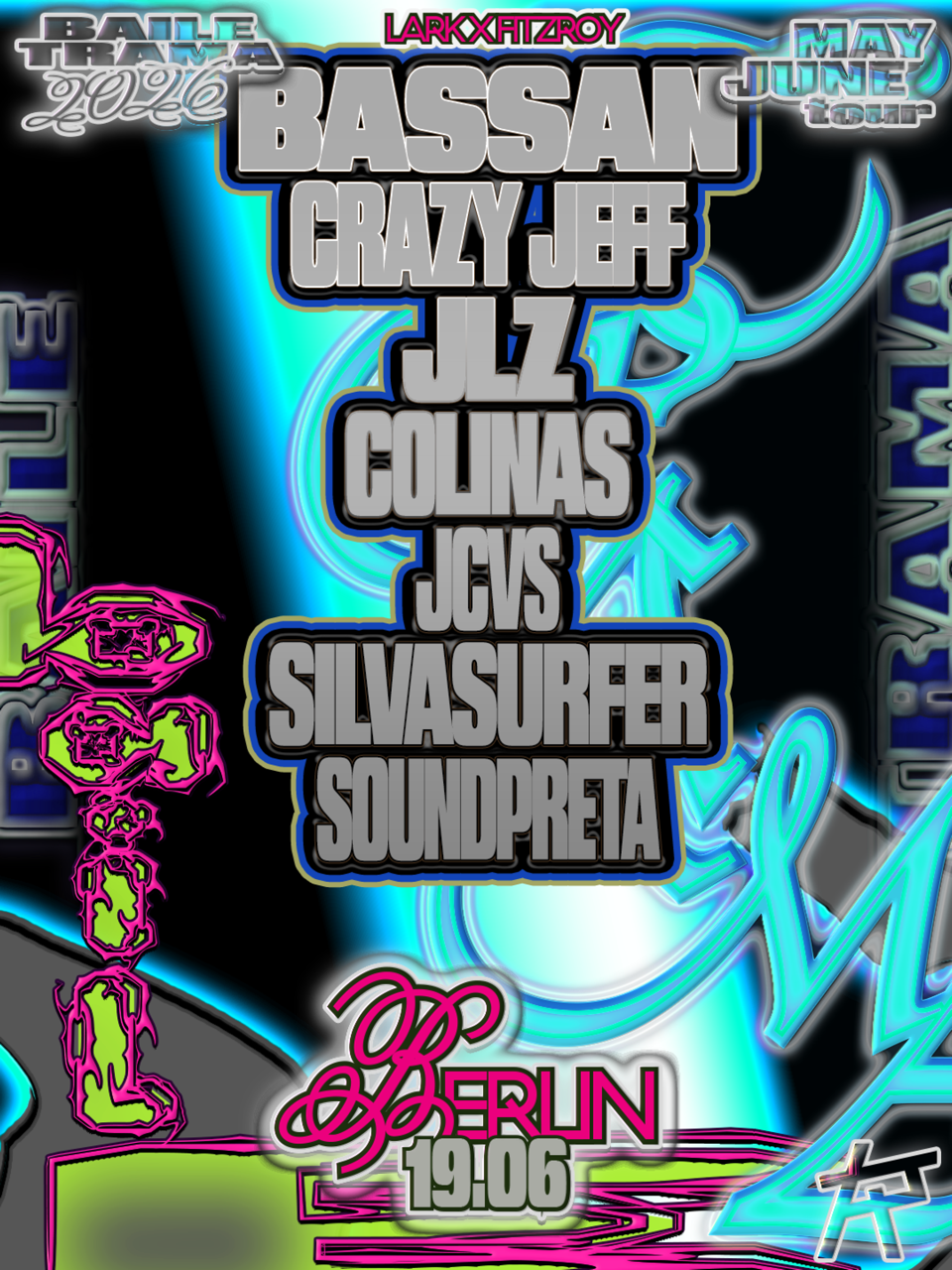 BAILE TRAMA // 2 CLUBS with BASSAN, CRAZY JEFF, JLZ