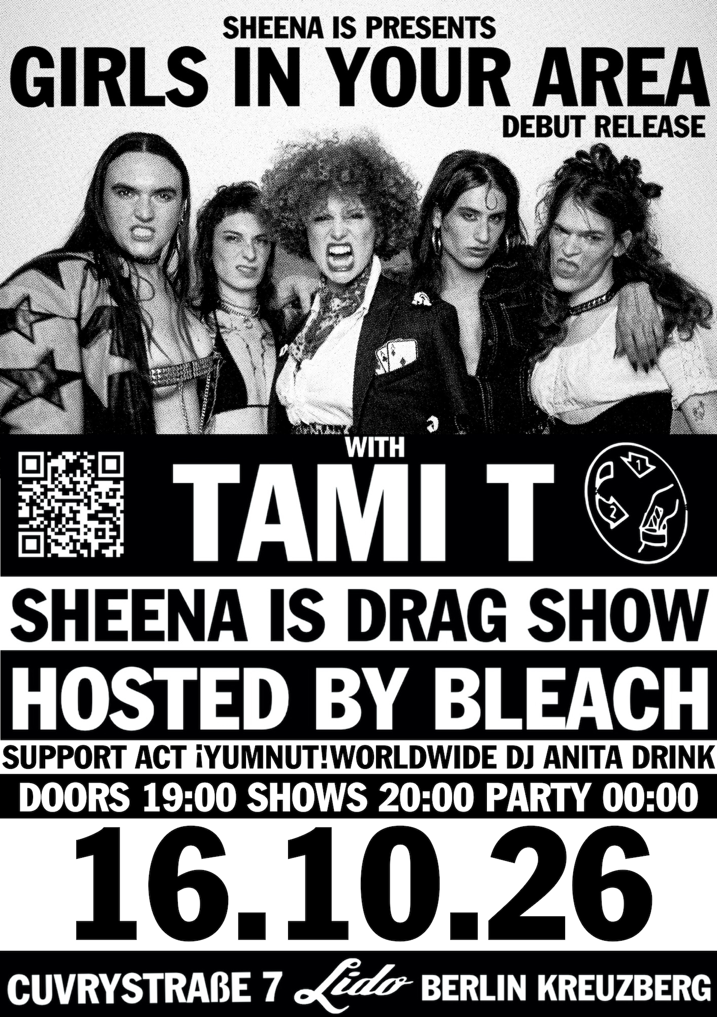 SHEENA IS presents GIRLS IN YOUR AREA + TAMI T
