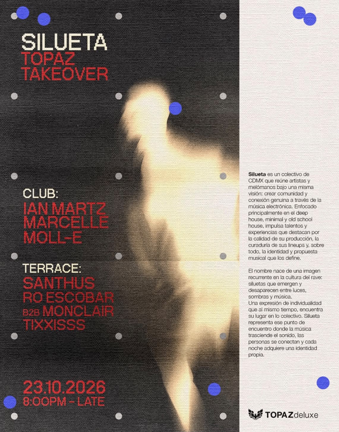 Flyer de Silueta Topaz Takeover
