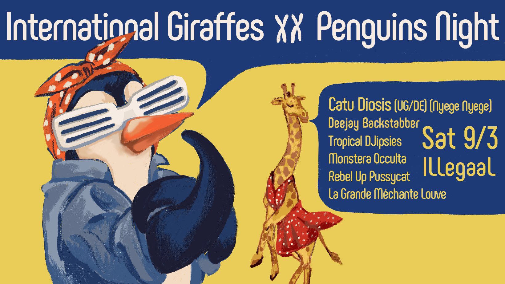 International Giraffes XX Penguins Night