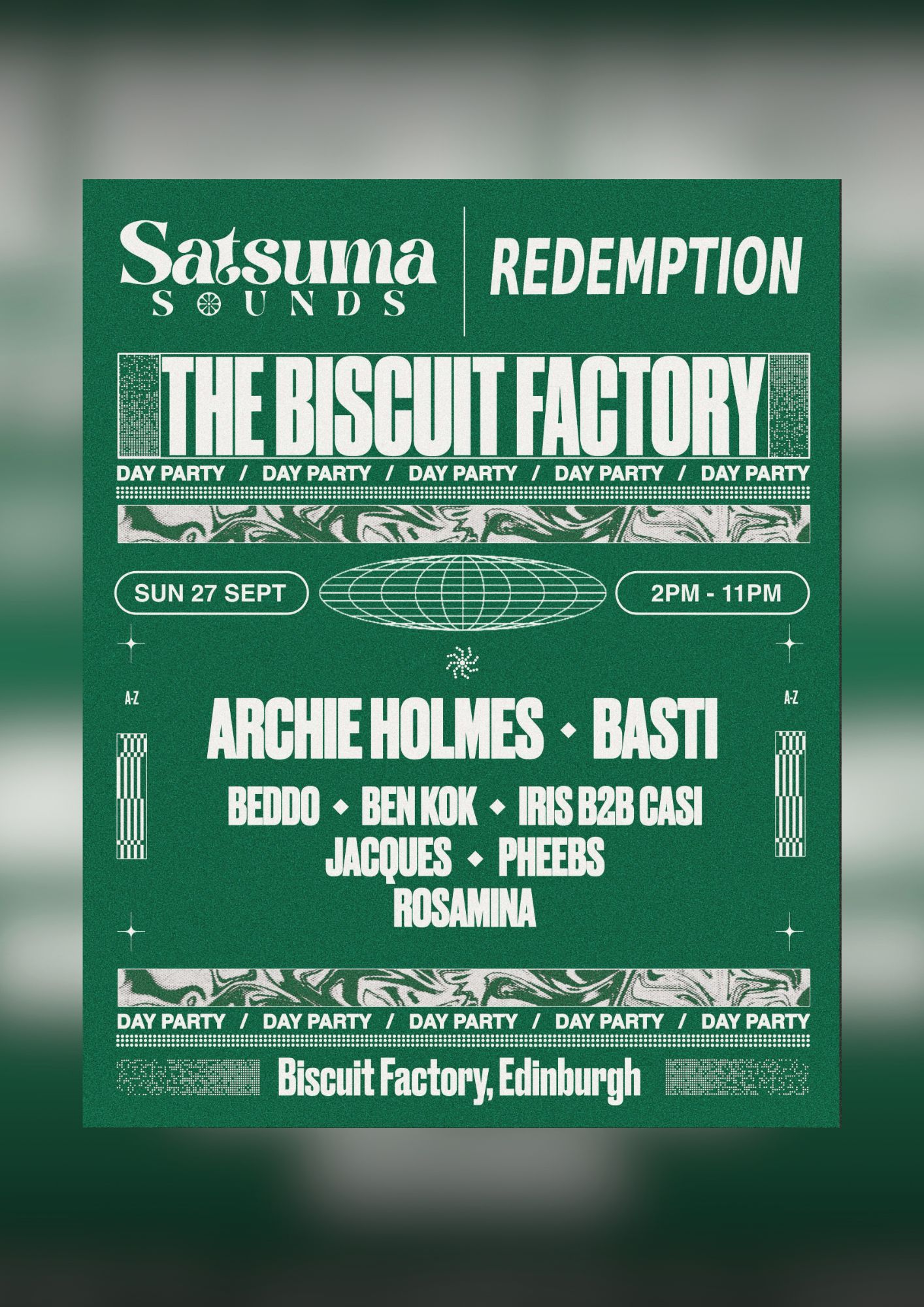 REDEMPTION DAY PARTY at The Biscuit Factory, Edinburgh