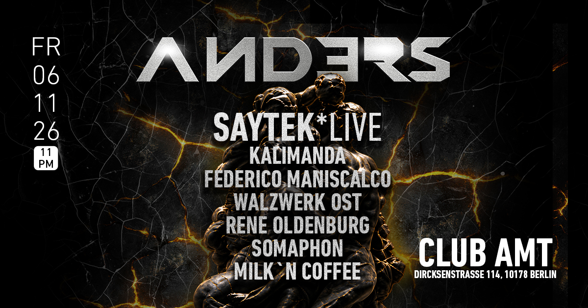 AИDERS x Human Colours @ AMT CLUB with Saytek - Live - , Somaphon , Kalimanda