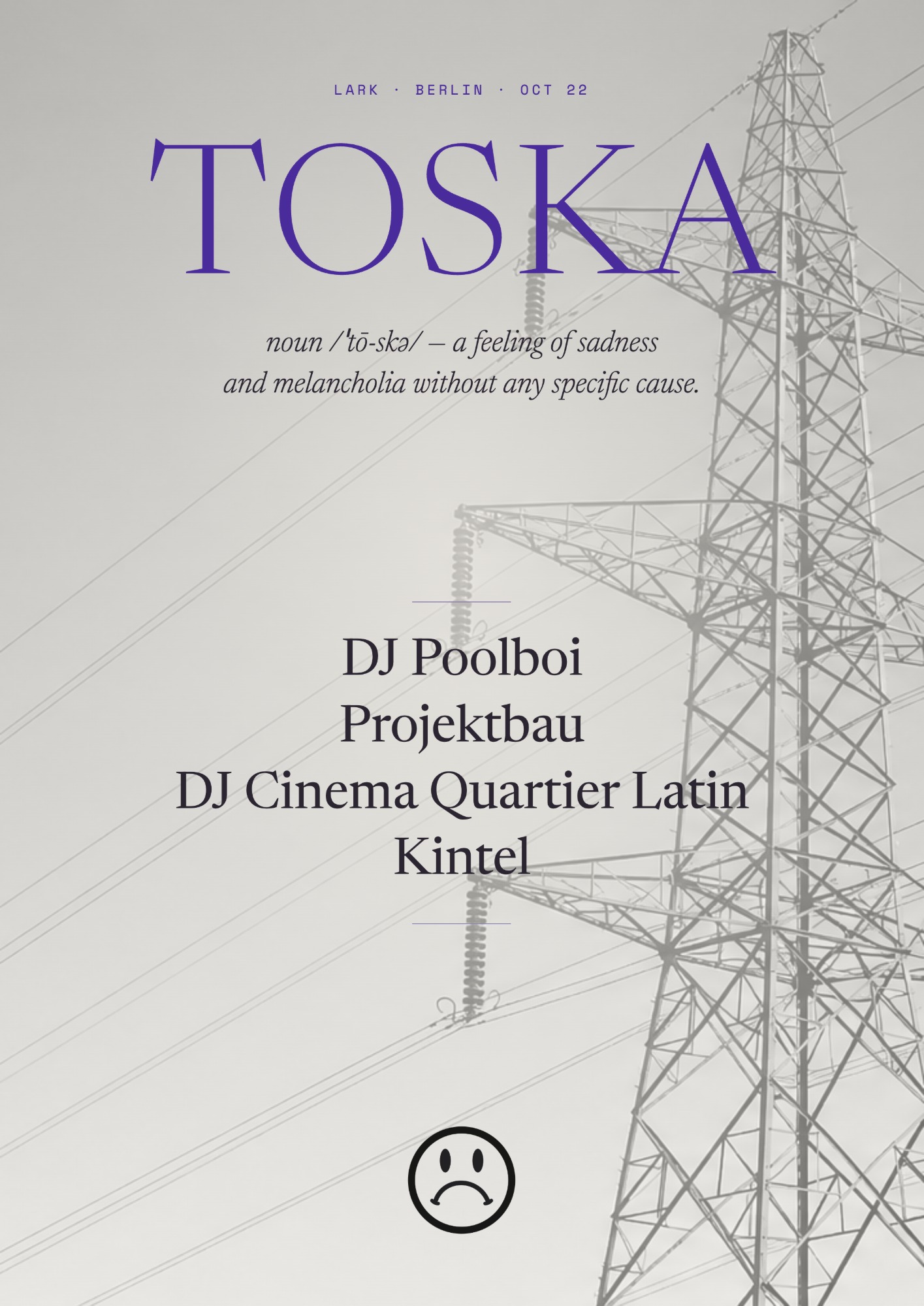 Projektbau presents TOSKA: dj poolboi, DJ Cinema Quartier Latin, Projektbau