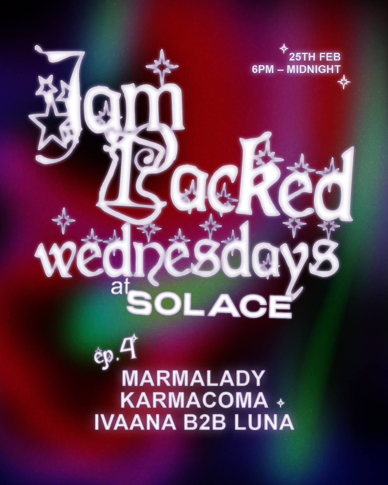 Jam Packed x Solace with IVAANA b2b LUNA, Karmacoma and Marmalady